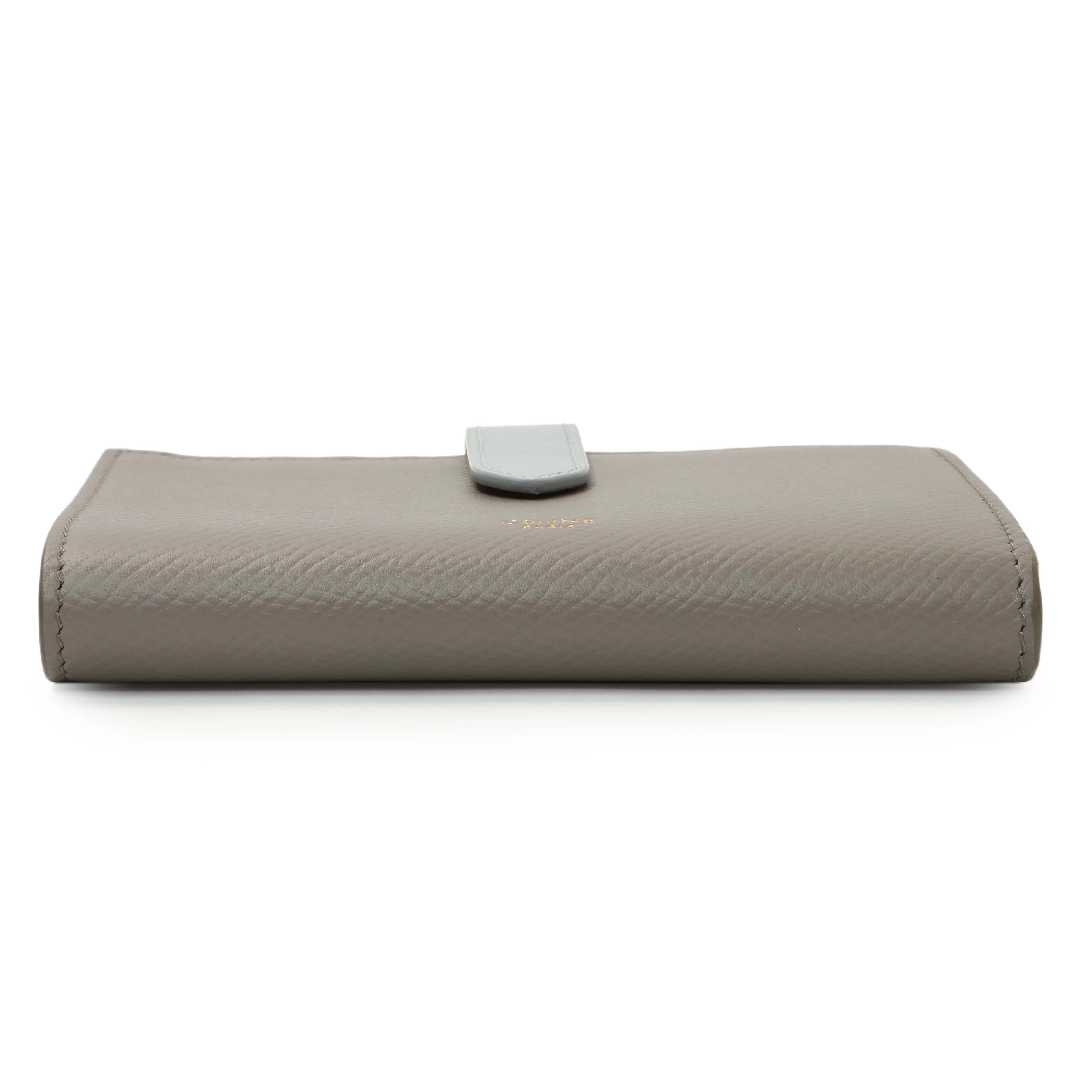 Celine Grey Grained Calfskin Medium Multifunction Strap Wallet - Image 3