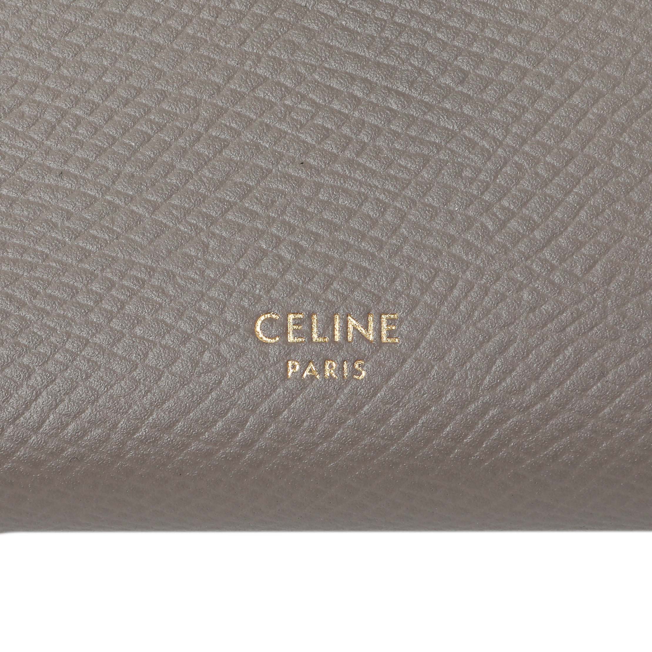 Celine Grey Grained Calfskin Medium Multifunction Strap Wallet - Image 5