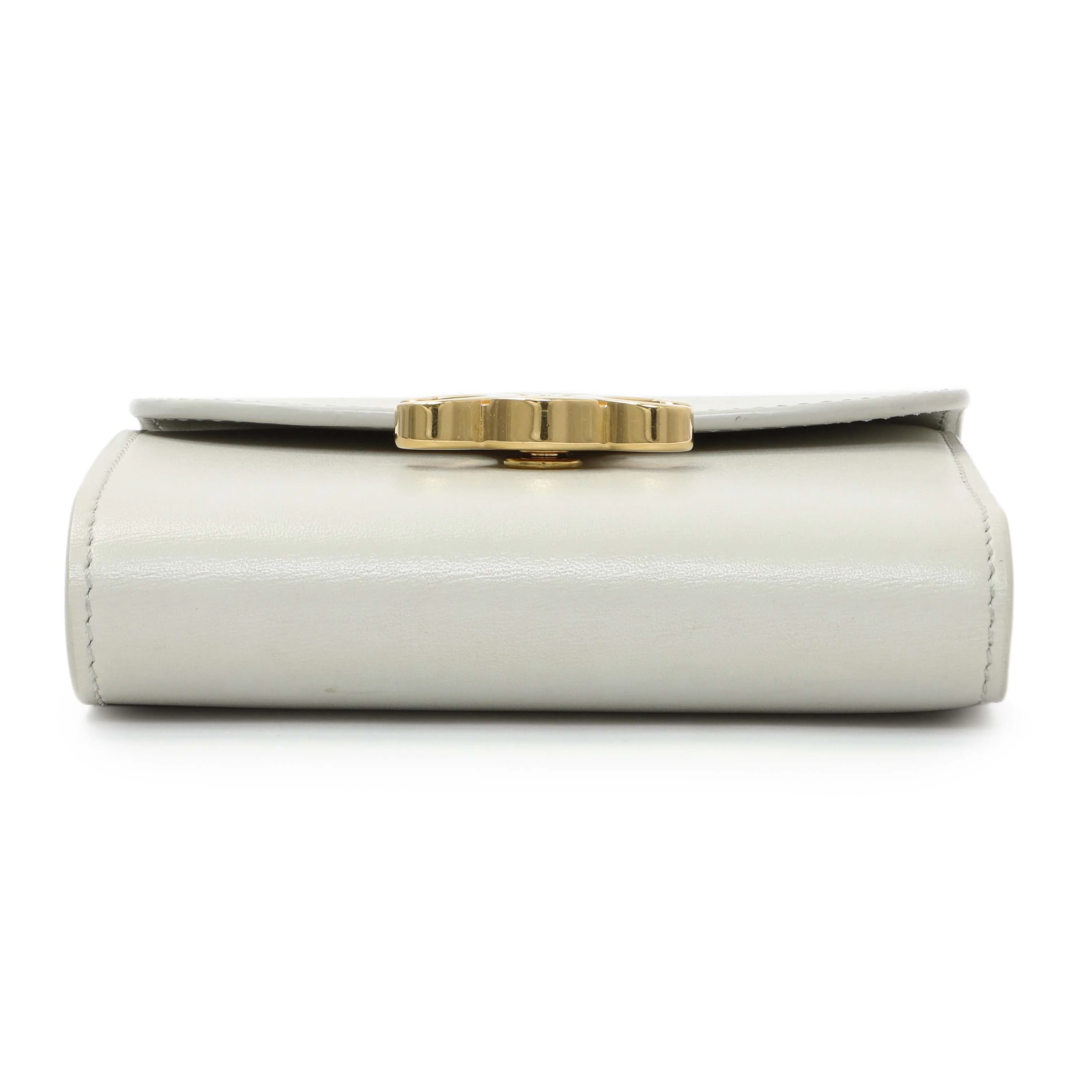 Celine Grey Shiny Calfskin Small Triomphe Wallet - Image 3