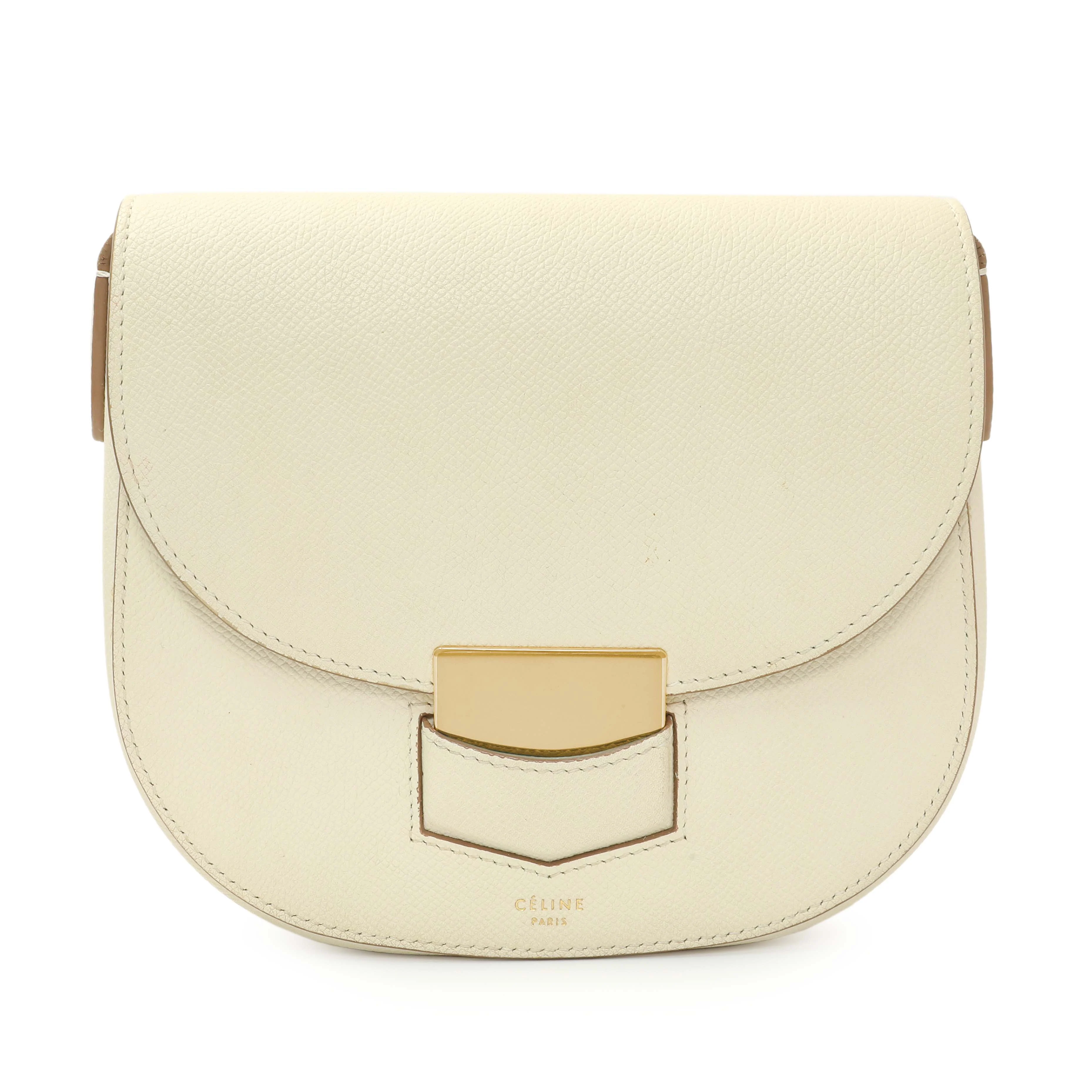 Celine Ivory Grained Calfskin Small Trotteur - Image 2