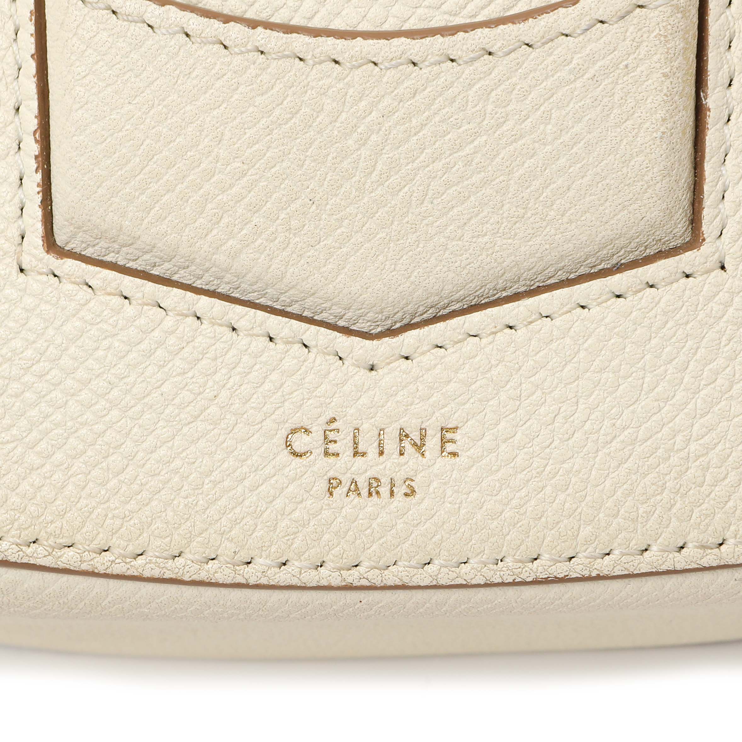 Celine Ivory Grained Calfskin Small Trotteur - Image 6