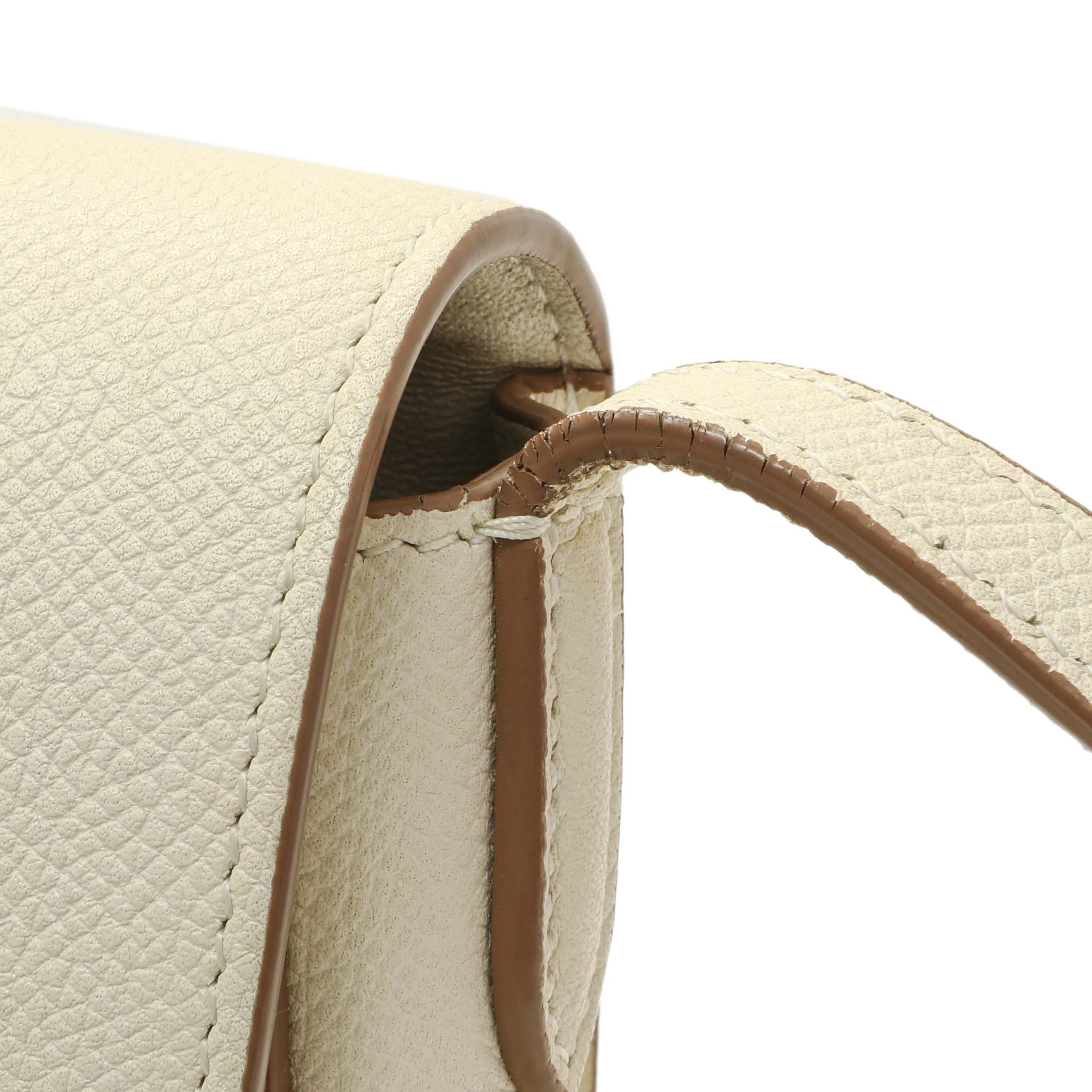 Celine Ivory Grained Calfskin Small Trotteur - Image 9