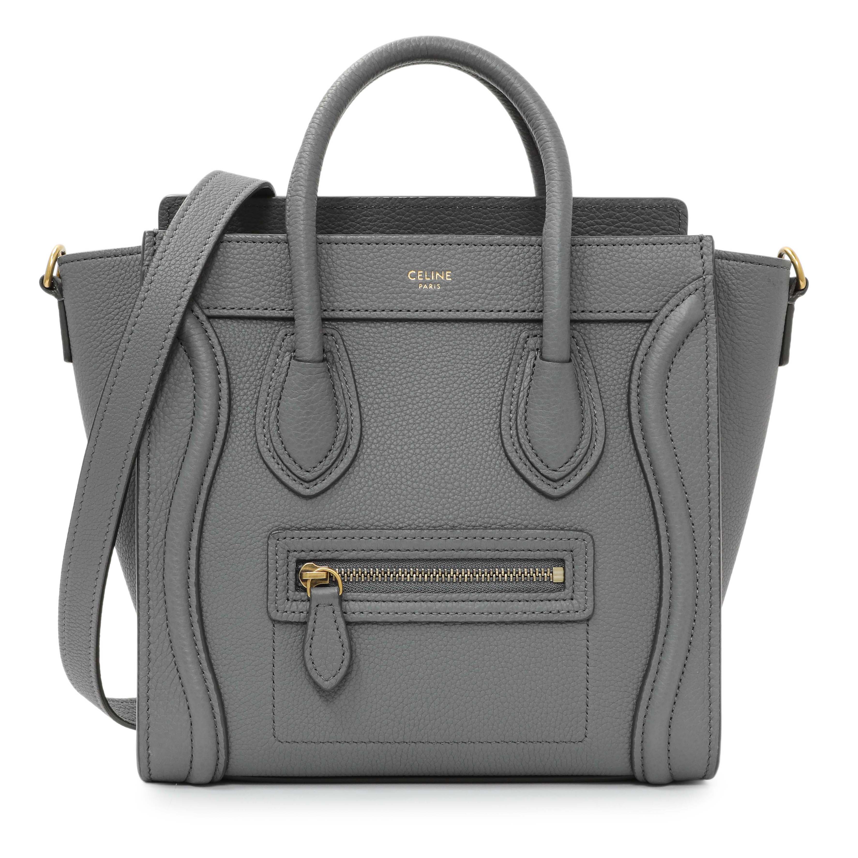 Celine Kohl Drummed Calfskin Nano Luggage