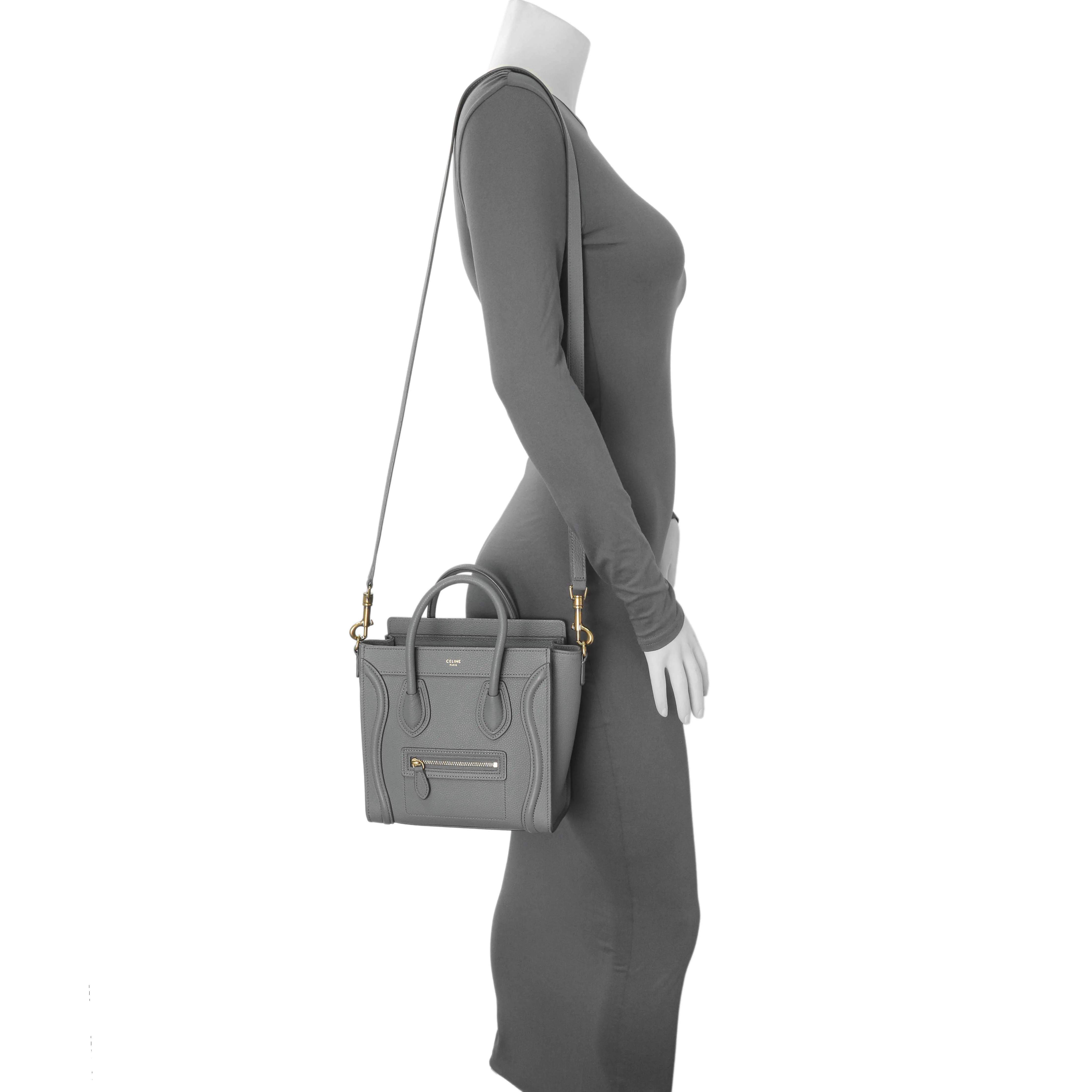 Celine Kohl Drummed Calfskin Nano Luggage - Image 10