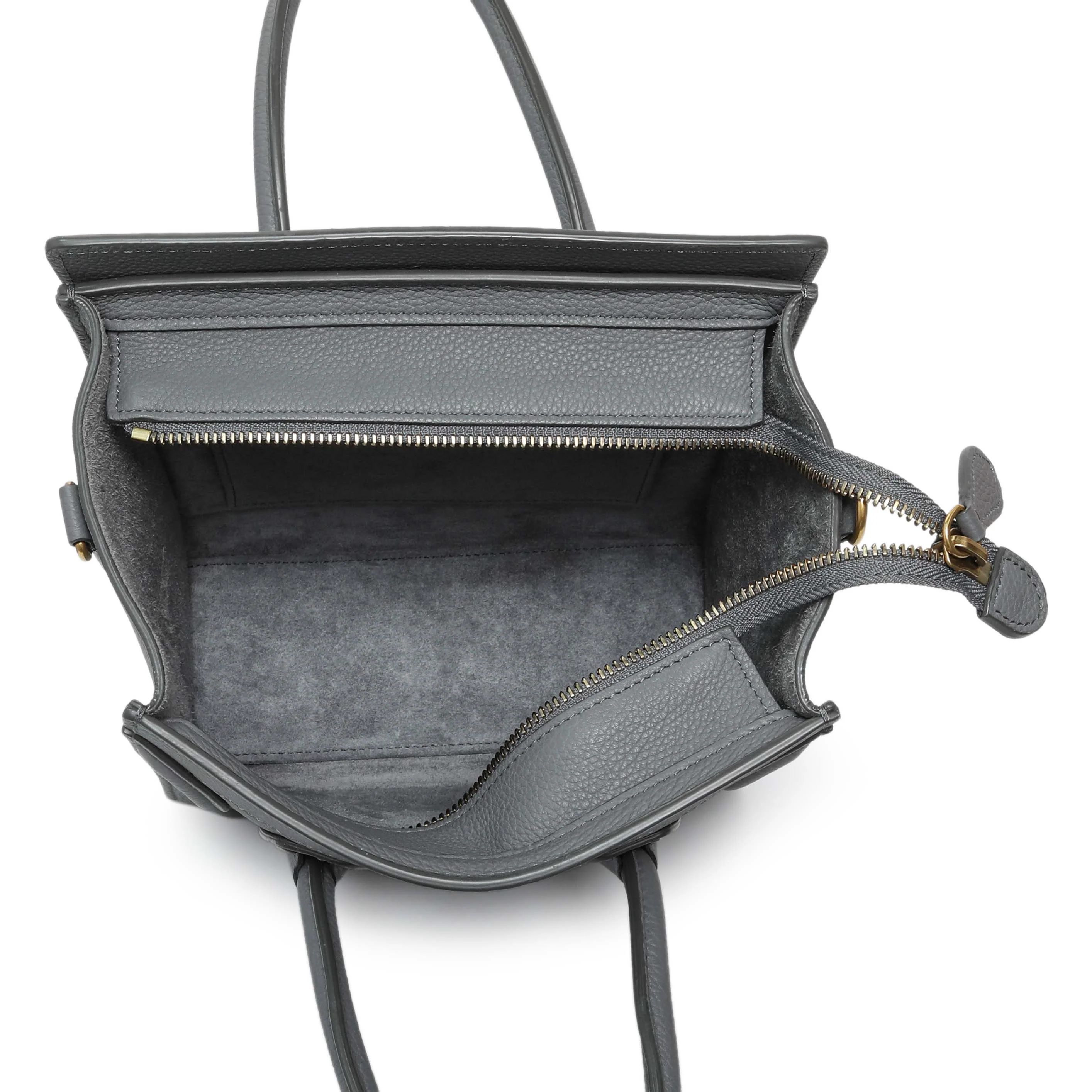Celine Kohl Drummed Calfskin Nano Luggage - Image 4