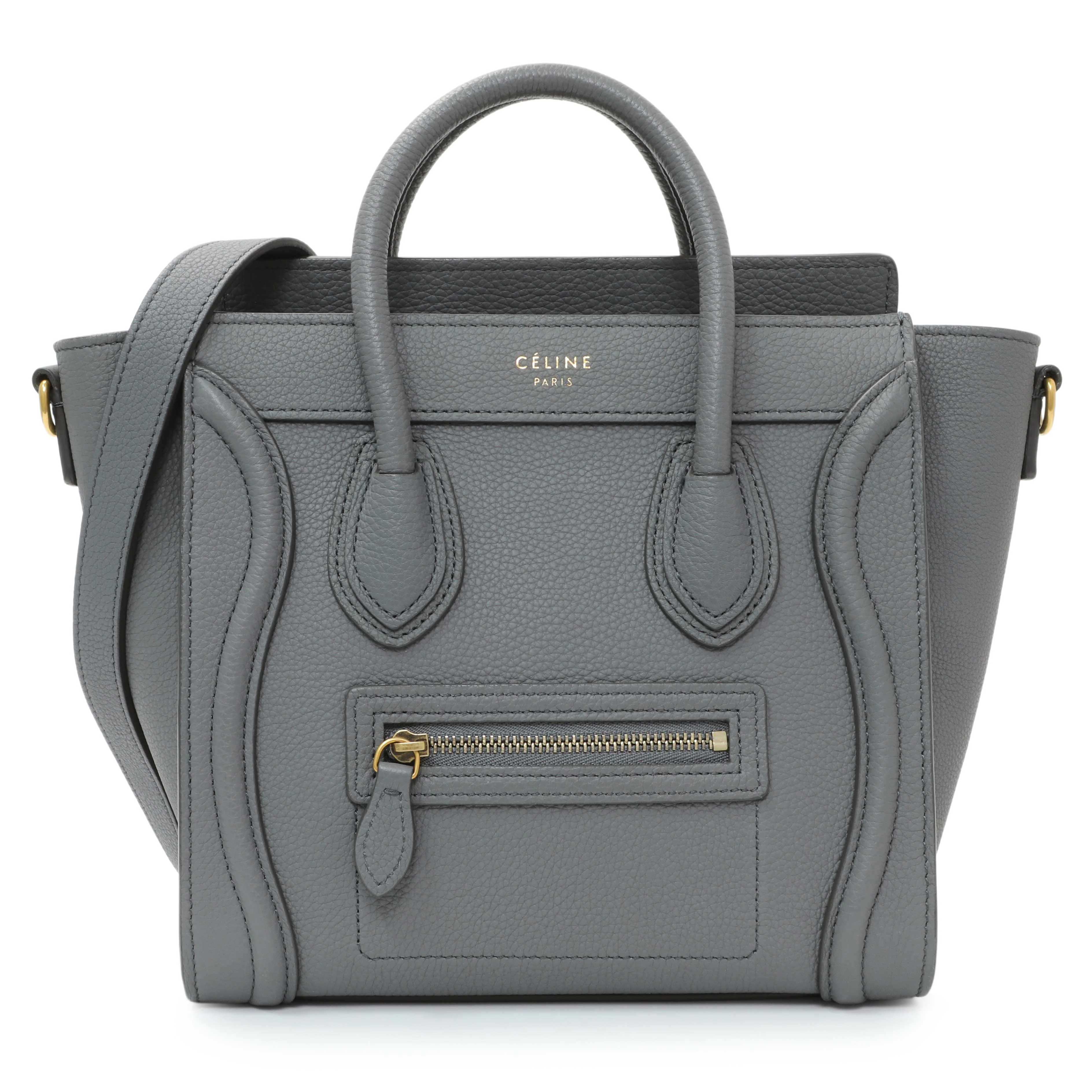 Celine Kohl Drummed Calfskin Nano Luggage
