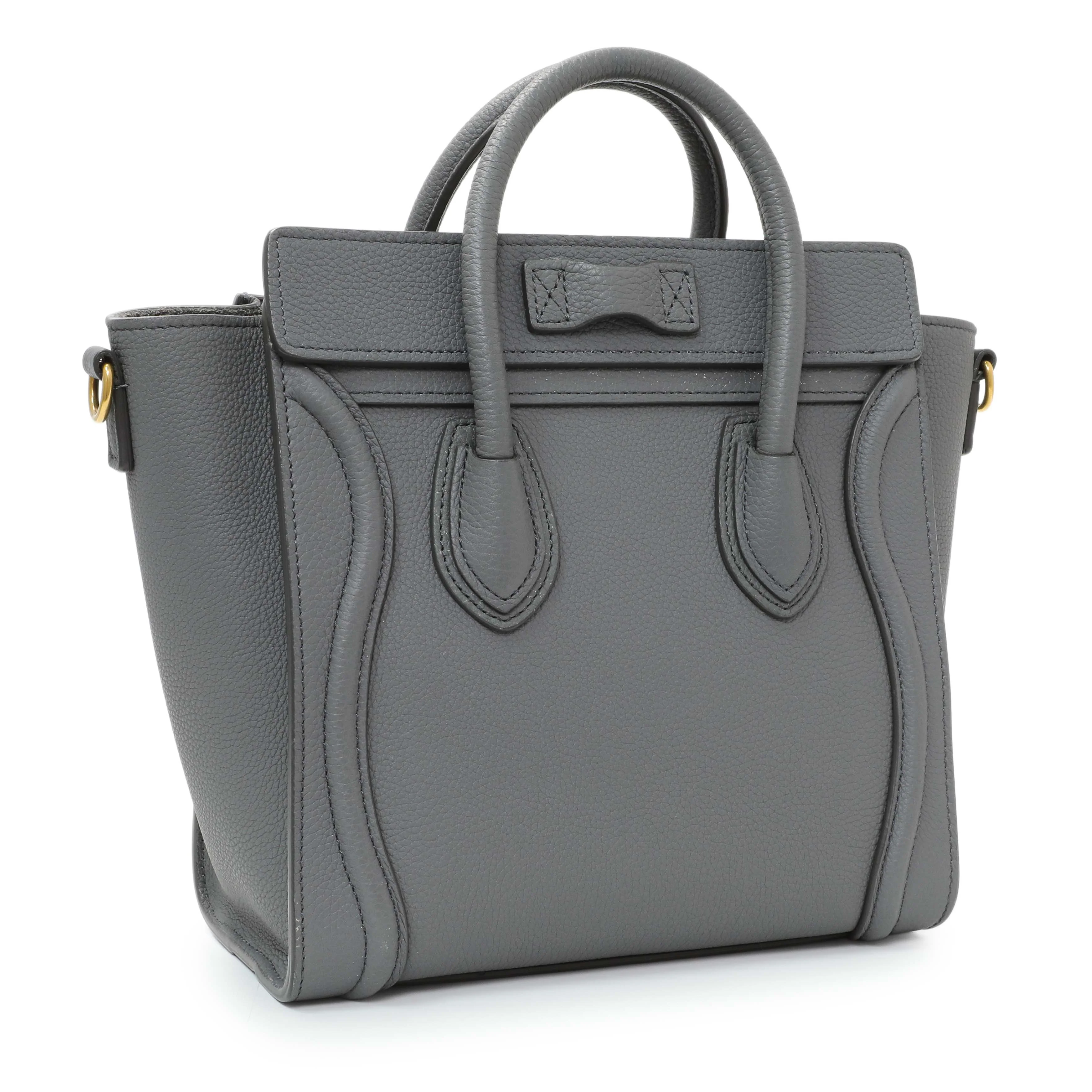 Celine Kohl Drummed Calfskin Nano Luggage - Image 2