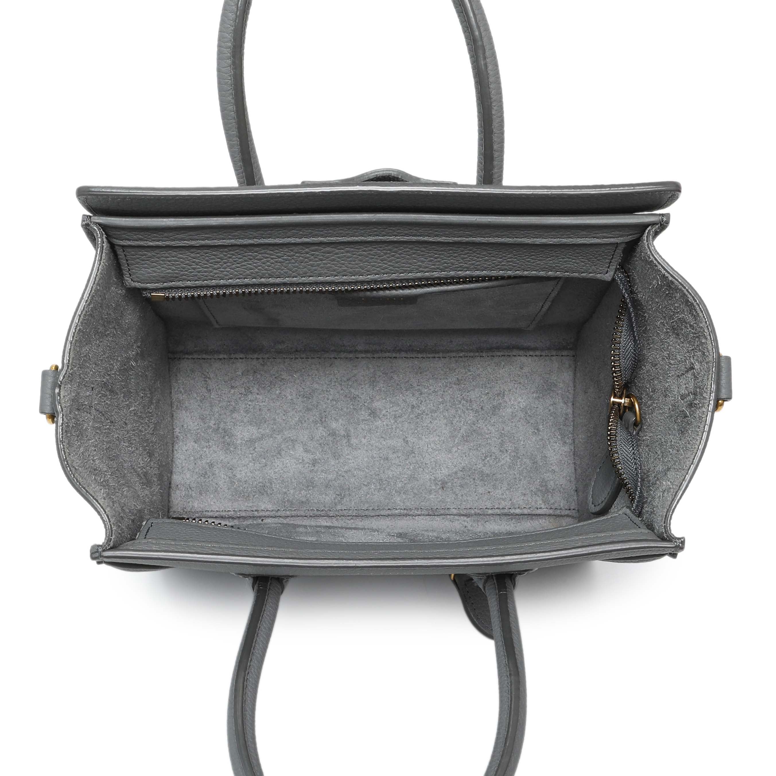 Celine Kohl Drummed Calfskin Nano Luggage - Image 4