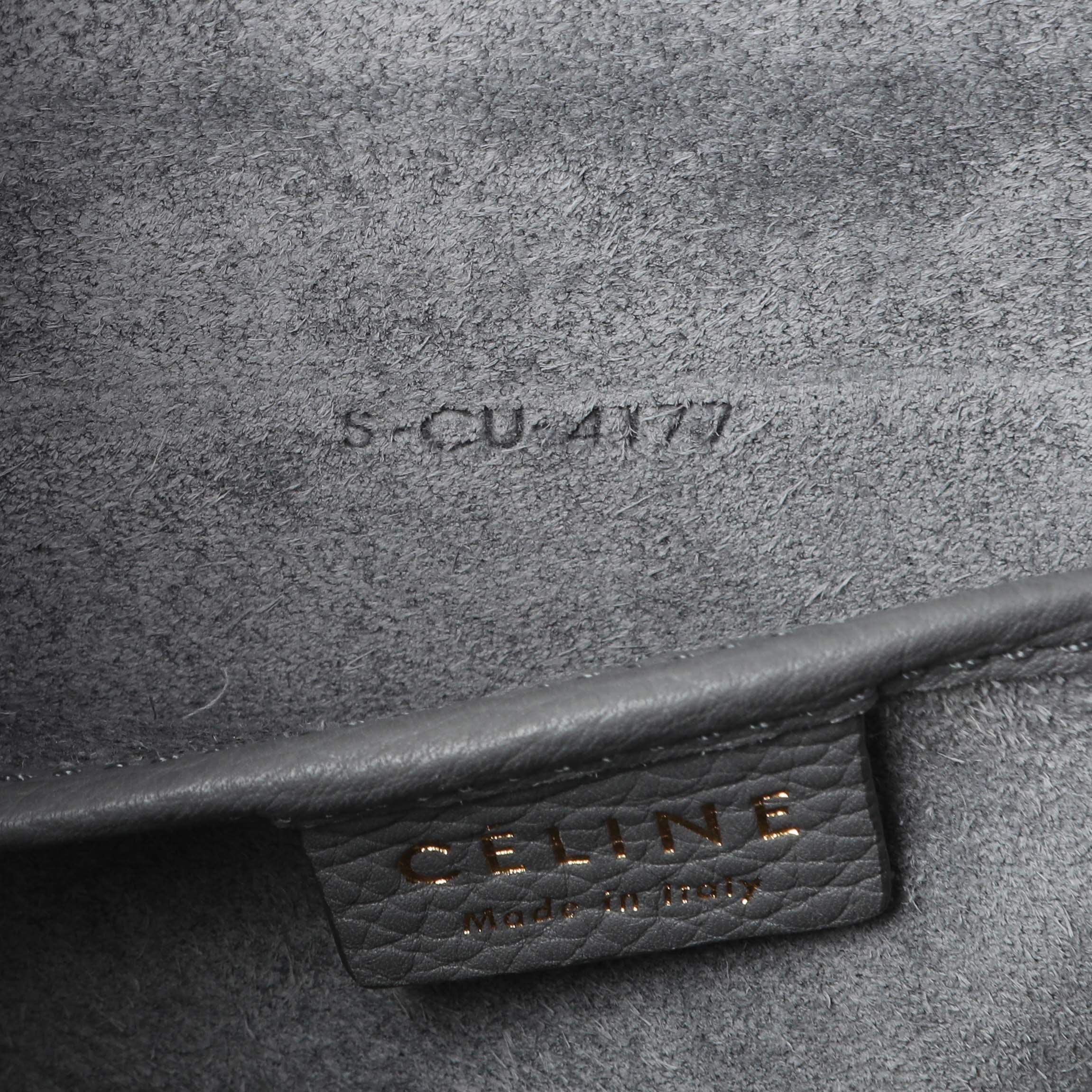 Celine Kohl Drummed Calfskin Nano Luggage - Image 6