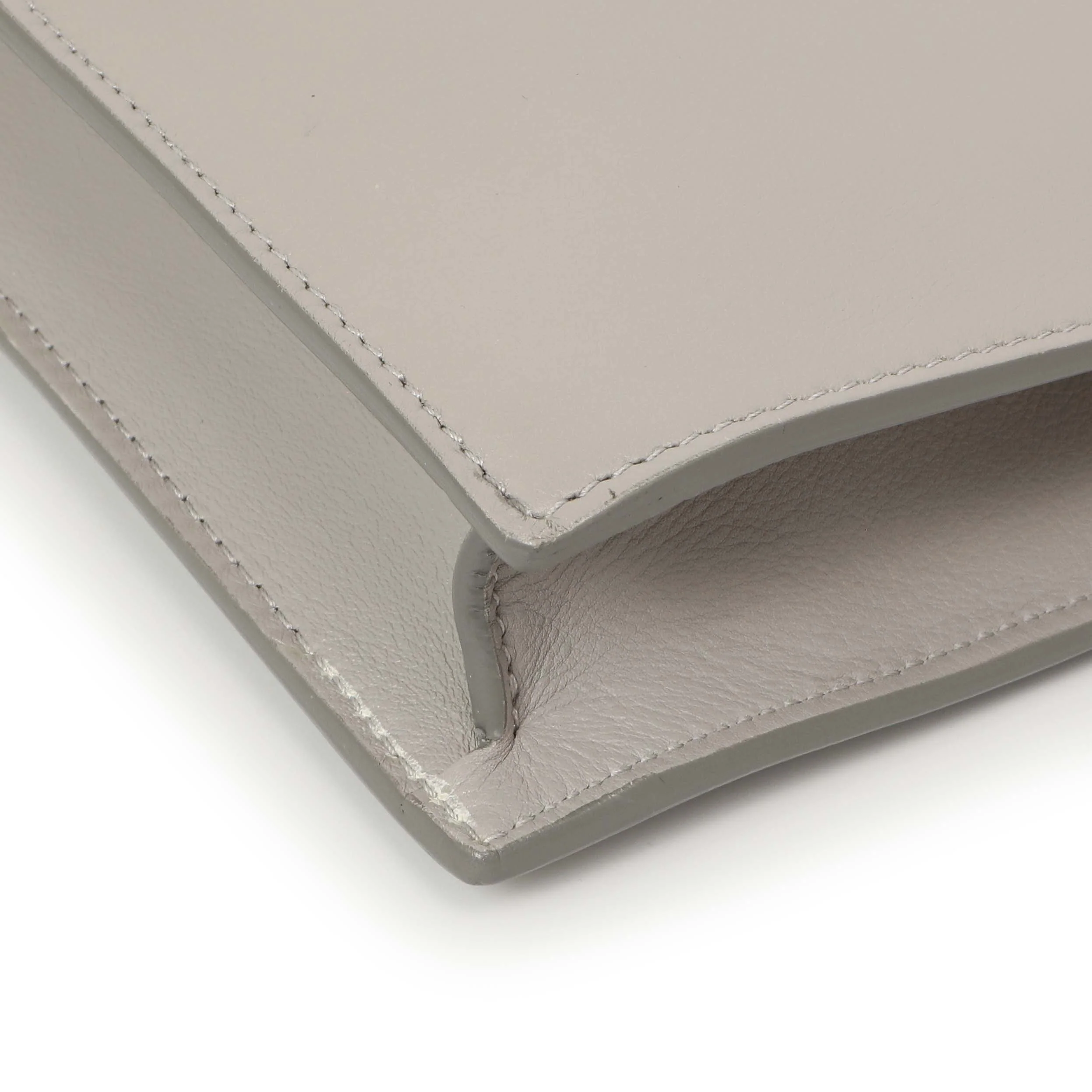 Celine Light Grey Smooth Calfskin Mini Clasp Bag - Image 8