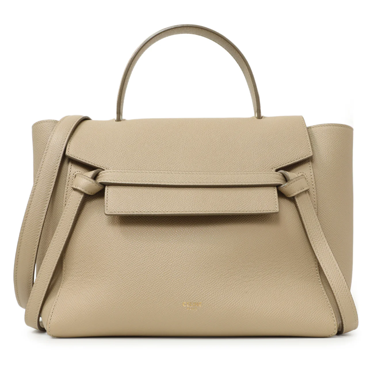 Celine Light Taupe Grained Calfskin Micro Belt Bag