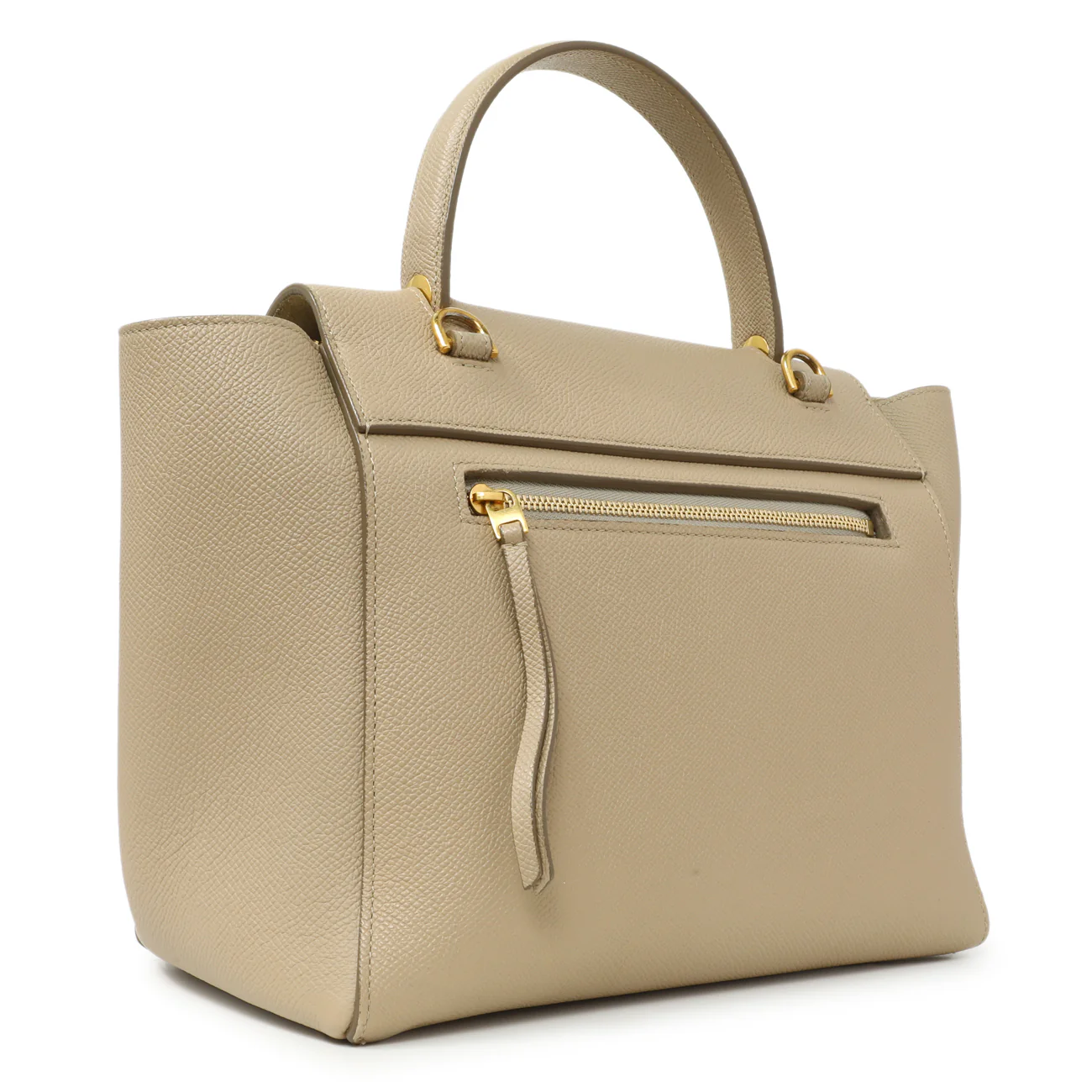 Celine Light Taupe Grained Calfskin Micro Belt Bag - Image 2