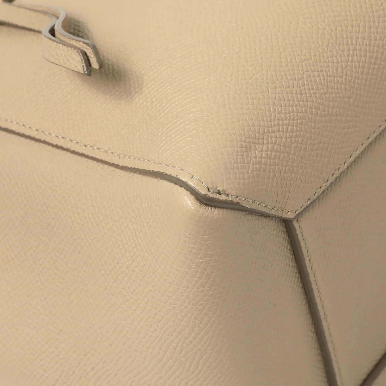 Celine Light Taupe Grained Calfskin Micro Belt Bag - Image 6