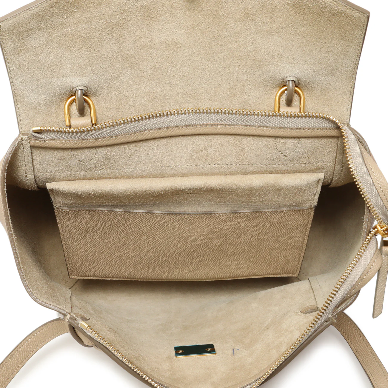 Celine Light Taupe Grained Calfskin Micro Belt Bag - Image 8