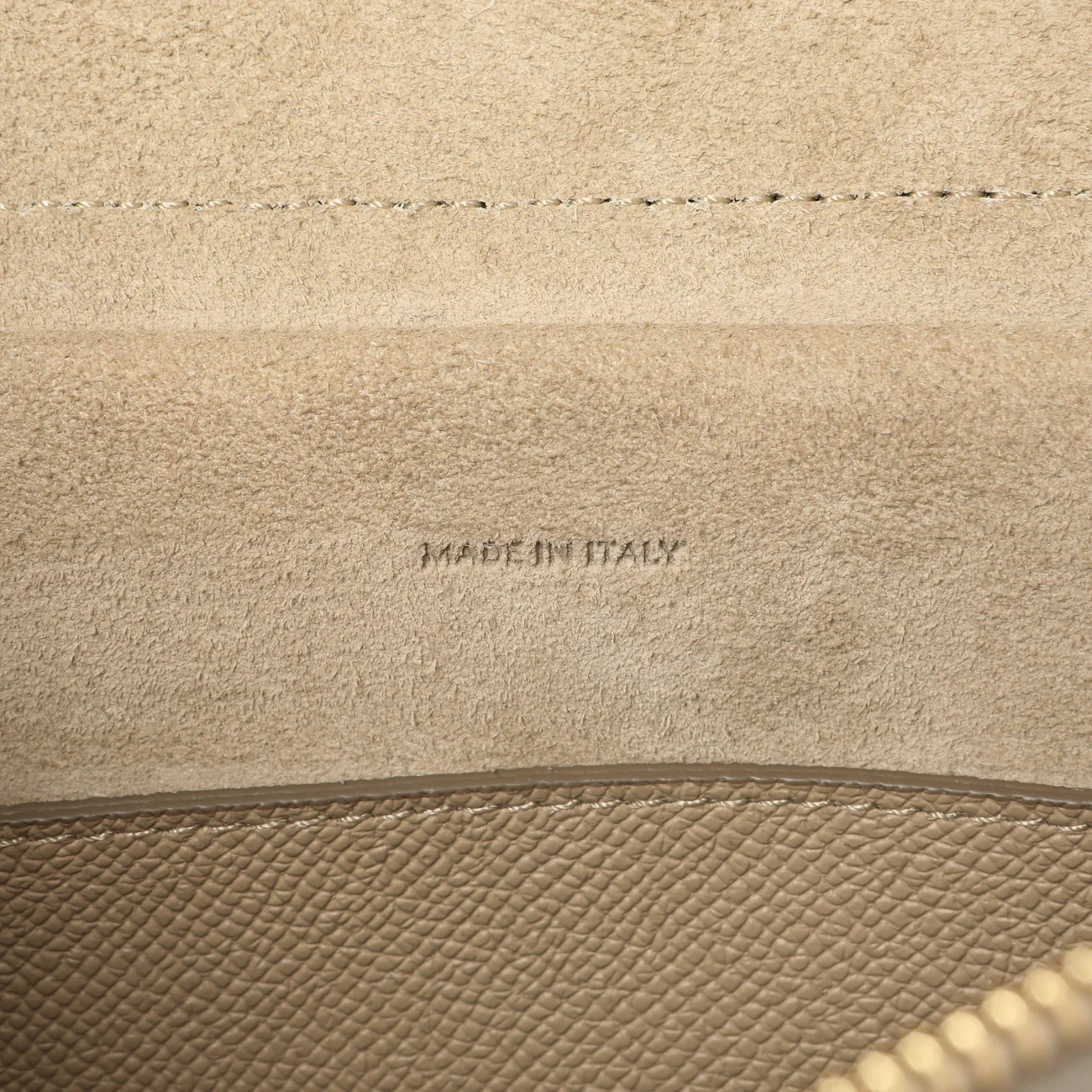 Celine Light Taupe Grained Calfskin Micro Belt Bag - Image 9