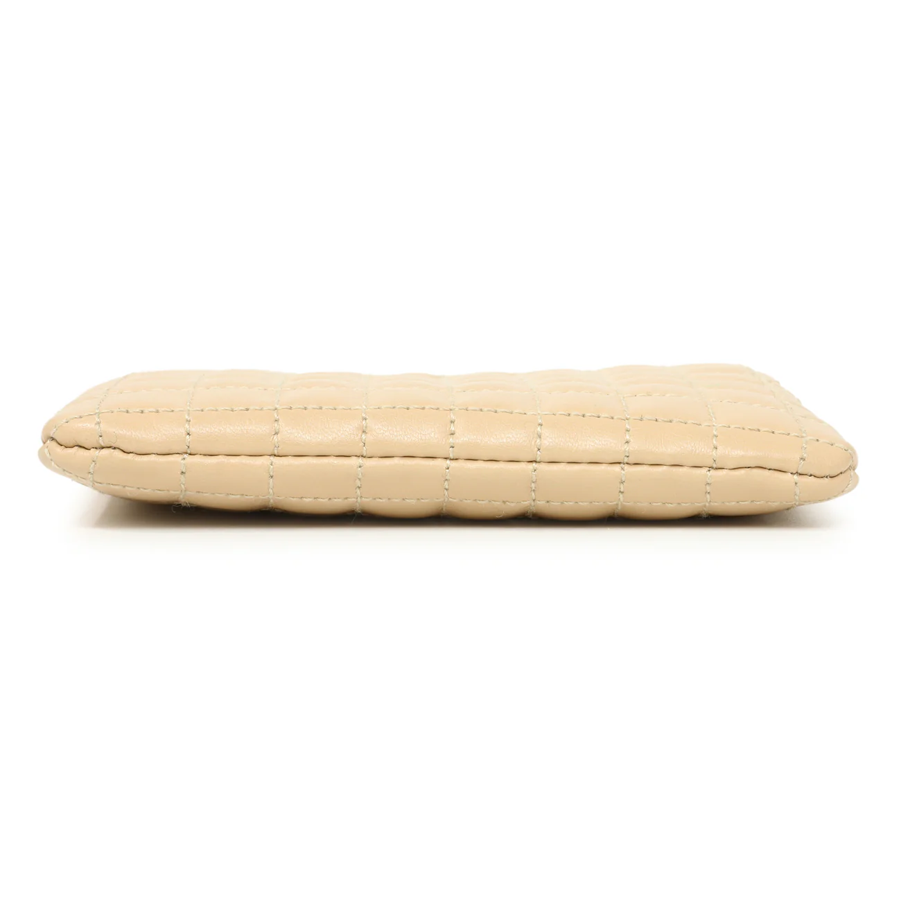 Celine Nude Calfskin Quilted C Charm Coin Card Pouch - Image 3