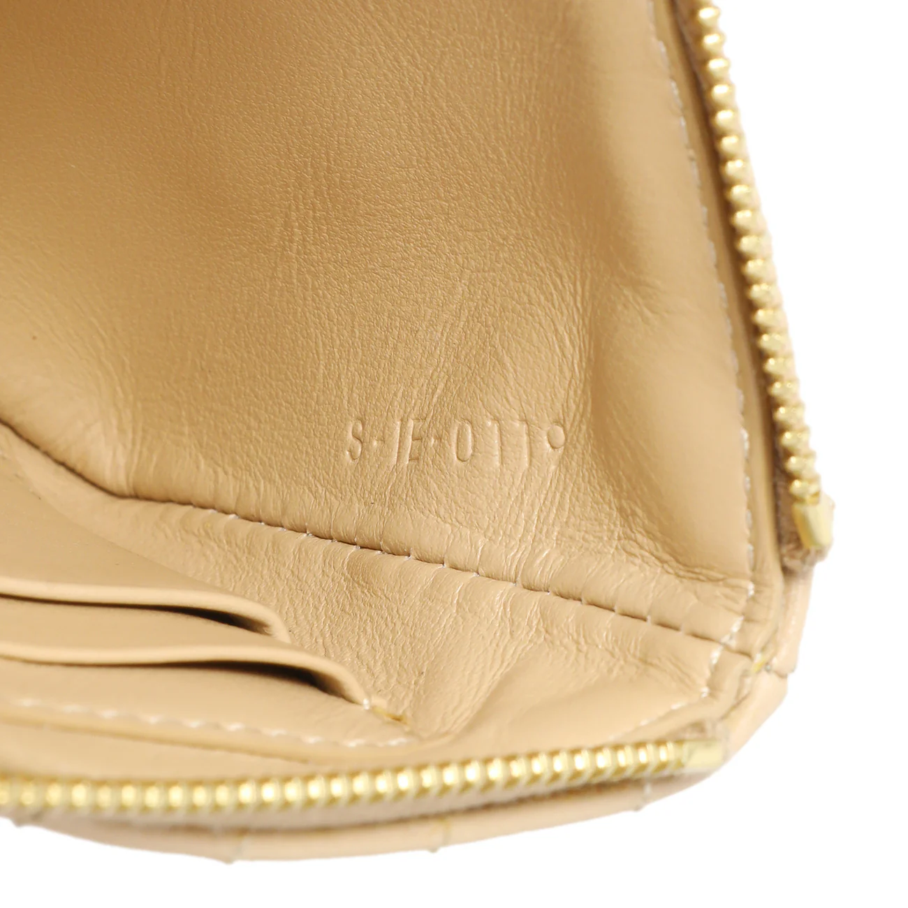 Celine Nude Calfskin Quilted C Charm Coin Card Pouch - Image 6