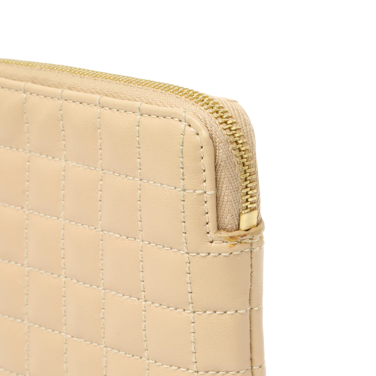 Celine Nude Calfskin Quilted C Charm Coin Card Pouch - Image 7