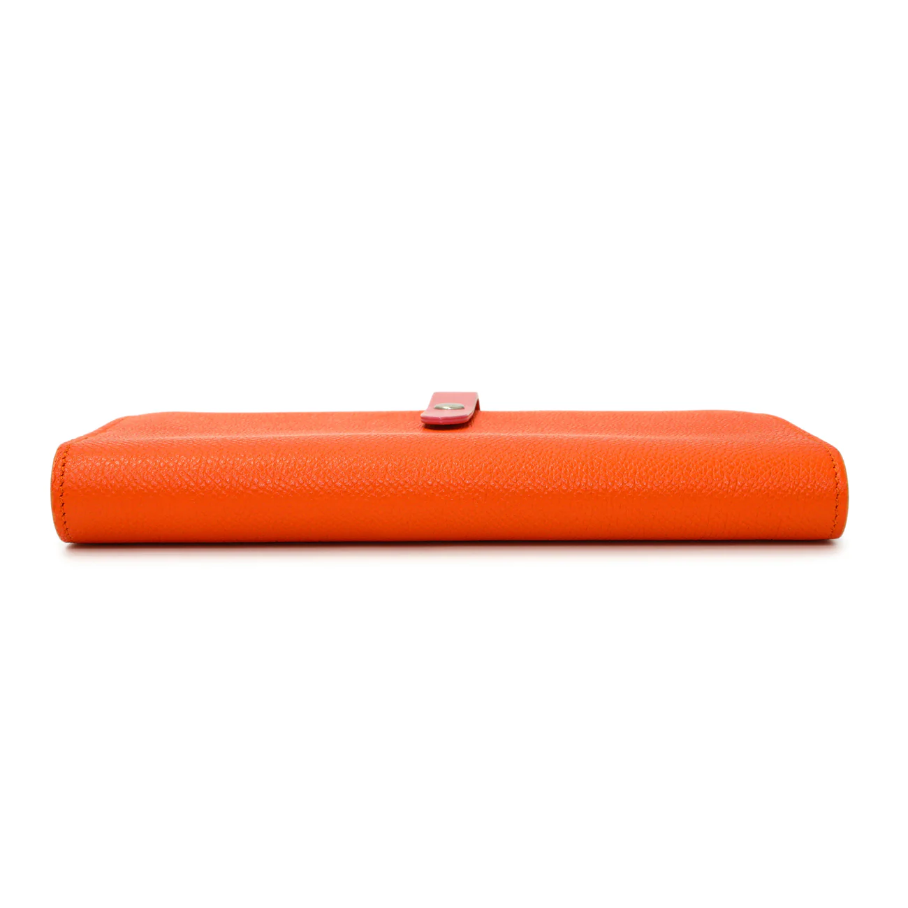 Celine Orange Grained Calfskin Large Multifunction Strap Wallet - Image 3