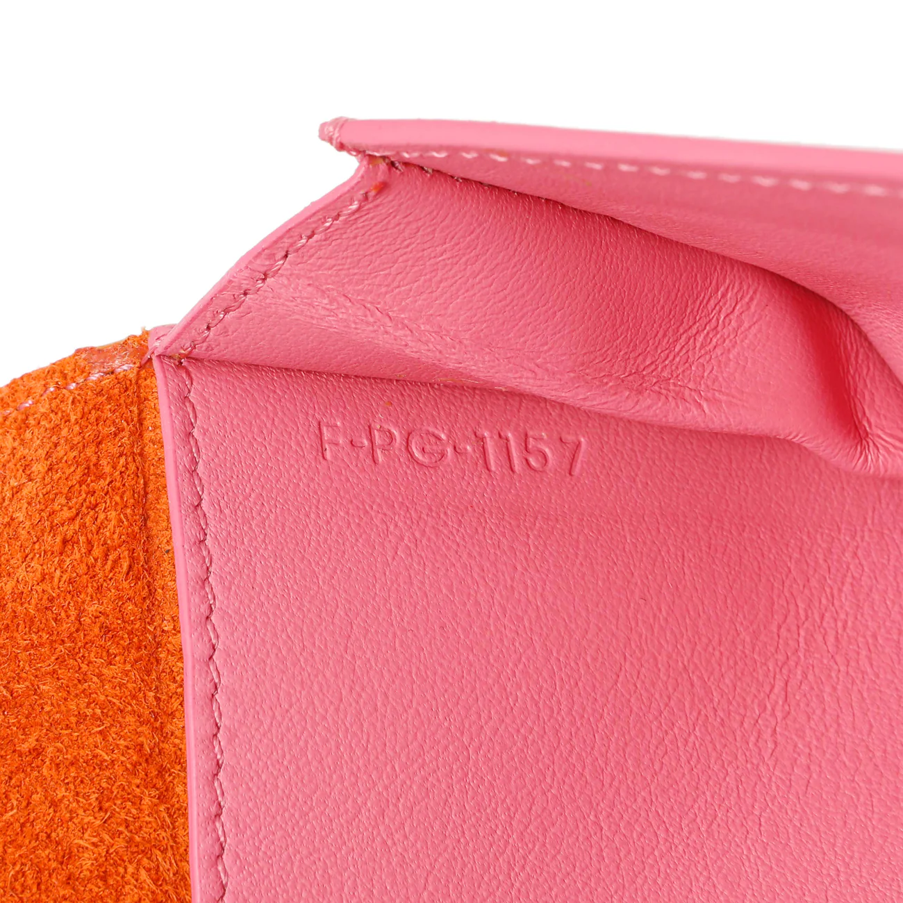 Celine Orange Grained Calfskin Large Multifunction Strap Wallet - Image 6