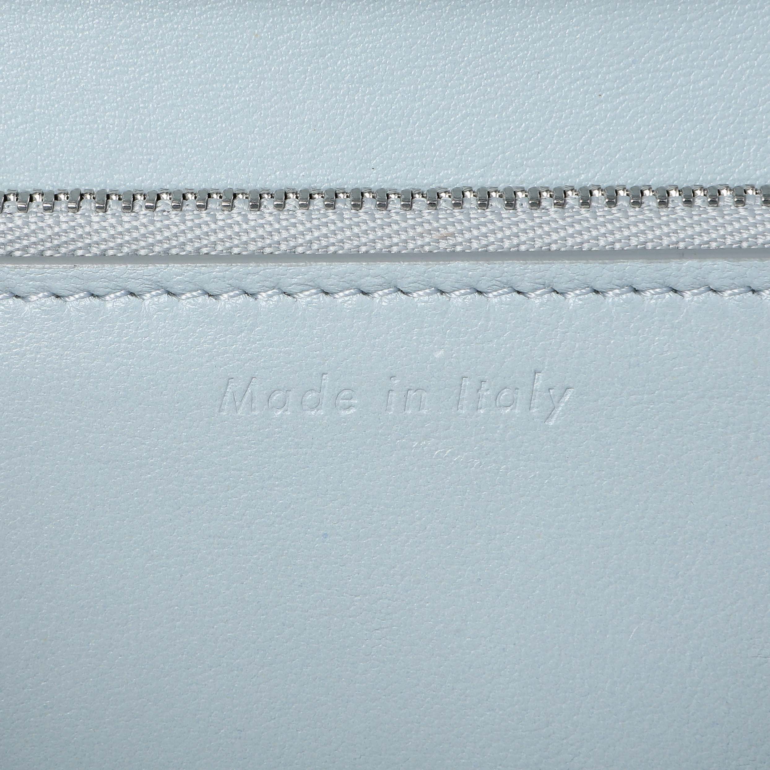 Celine Pale Blue Box Calfskin Medium Classic Flap - Image 6