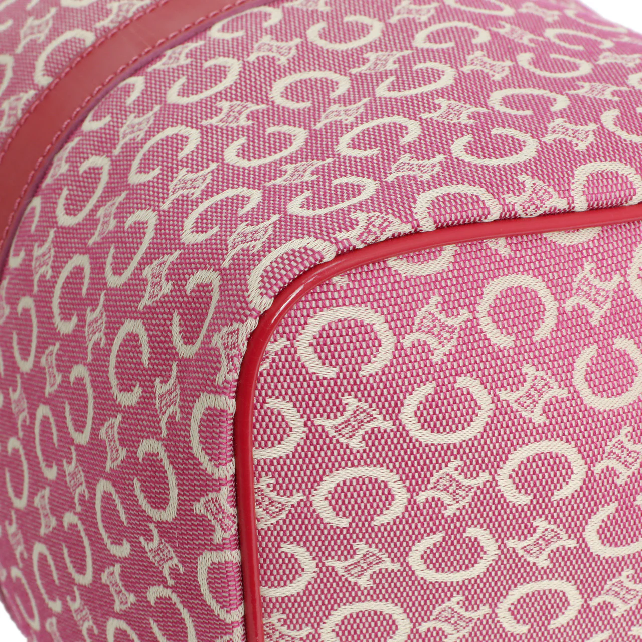 Celine Pink Denim Macadam Boston Bag - Image 10