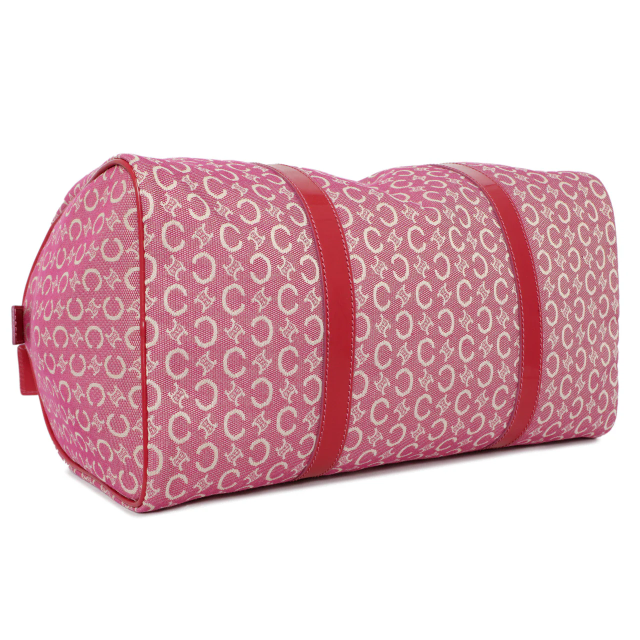 Celine Pink Denim Macadam Boston Bag - Image 3