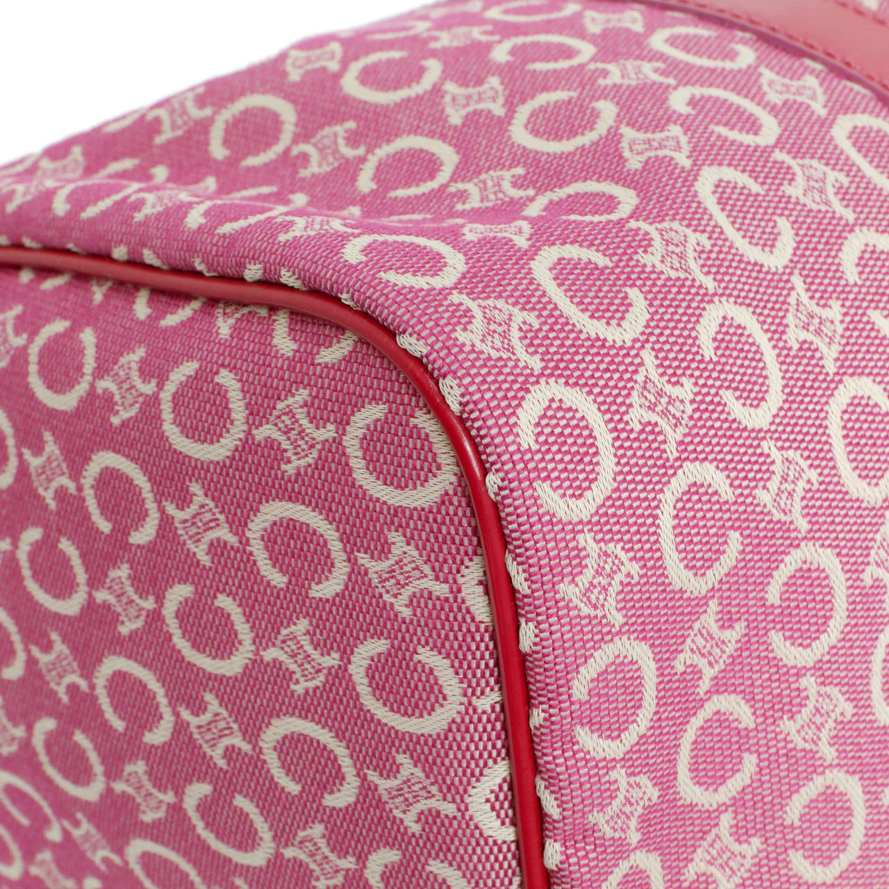 Celine Pink Denim Macadam Boston Bag - Image 7