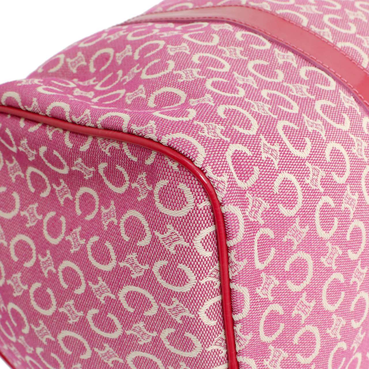 Celine Pink Denim Macadam Boston Bag - Image 8