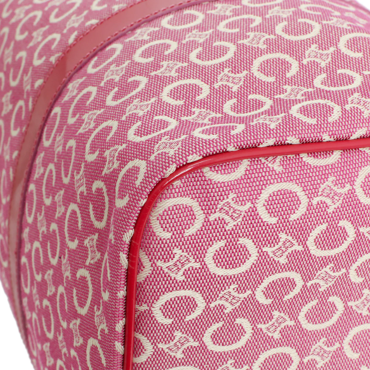 Celine Pink Denim Macadam Boston Bag - Image 9