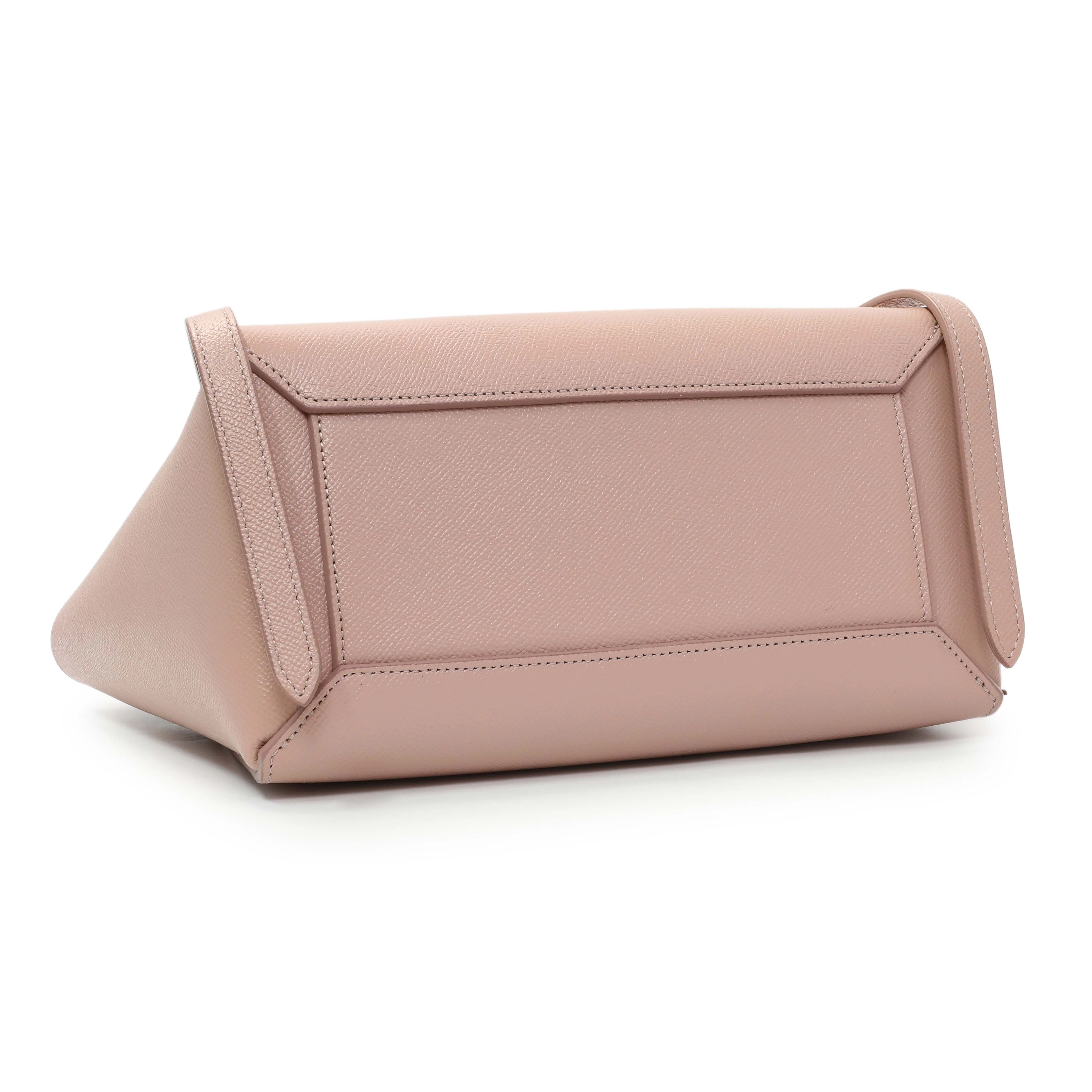 Celine Pink Grained Calfskin Micro Belt Bag - Image 3