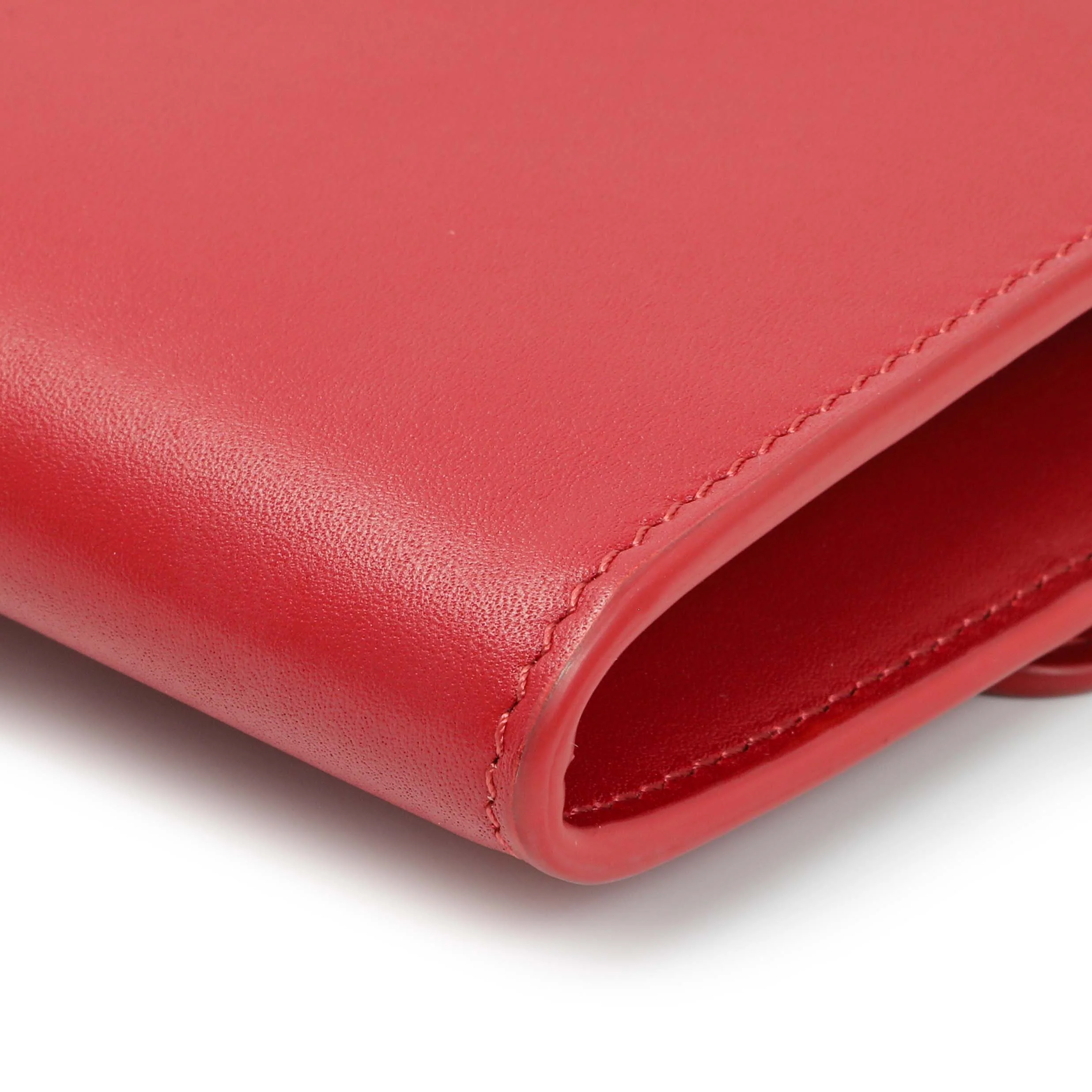 Celine Red Calfskin C Wallet on Chain - Image 7