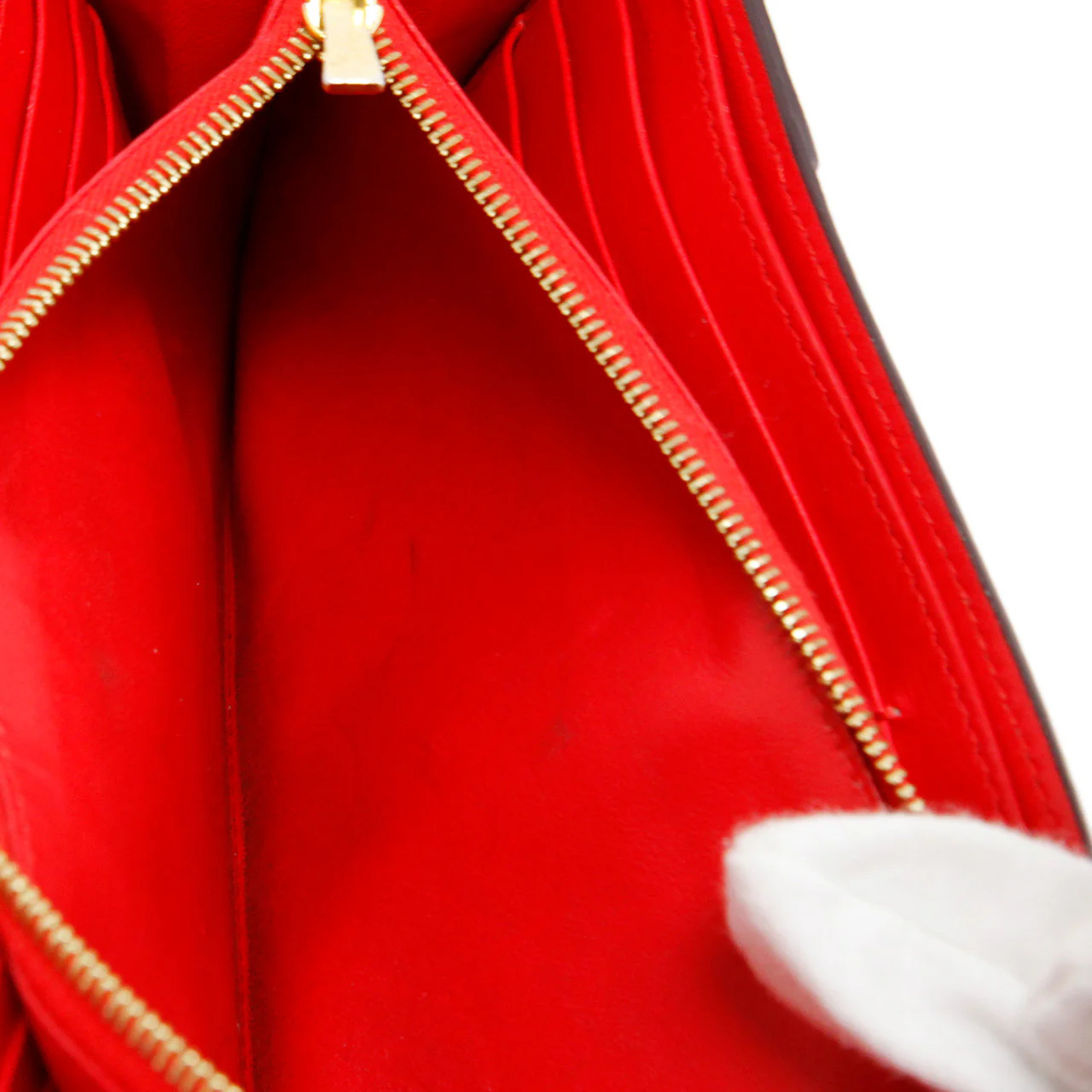 Celine Red Drummed Calfskin Large Multifunction Flap Wallet - Image 12