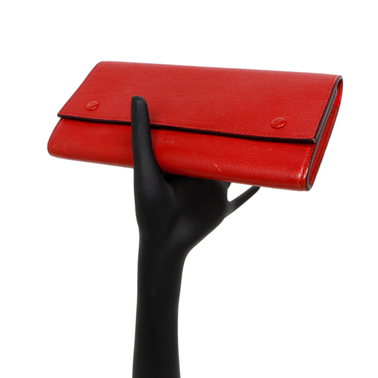 Celine Red Drummed Calfskin Large Multifunction Flap Wallet - Image 14