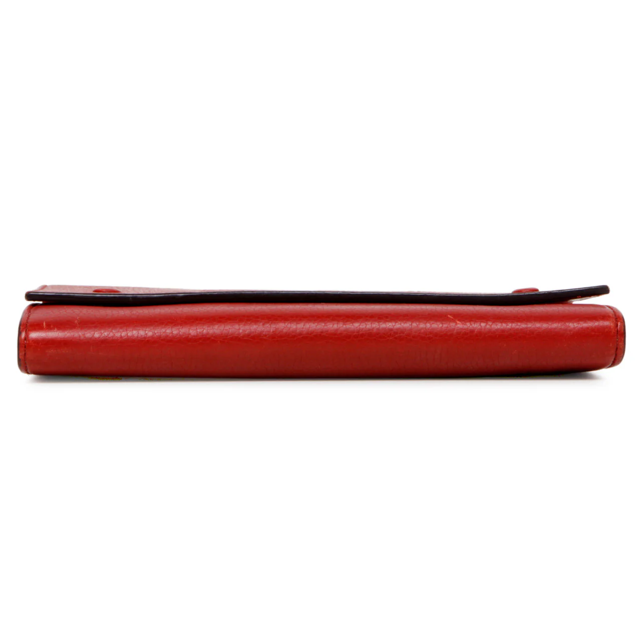 Celine Red Drummed Calfskin Large Multifunction Flap Wallet - Image 3