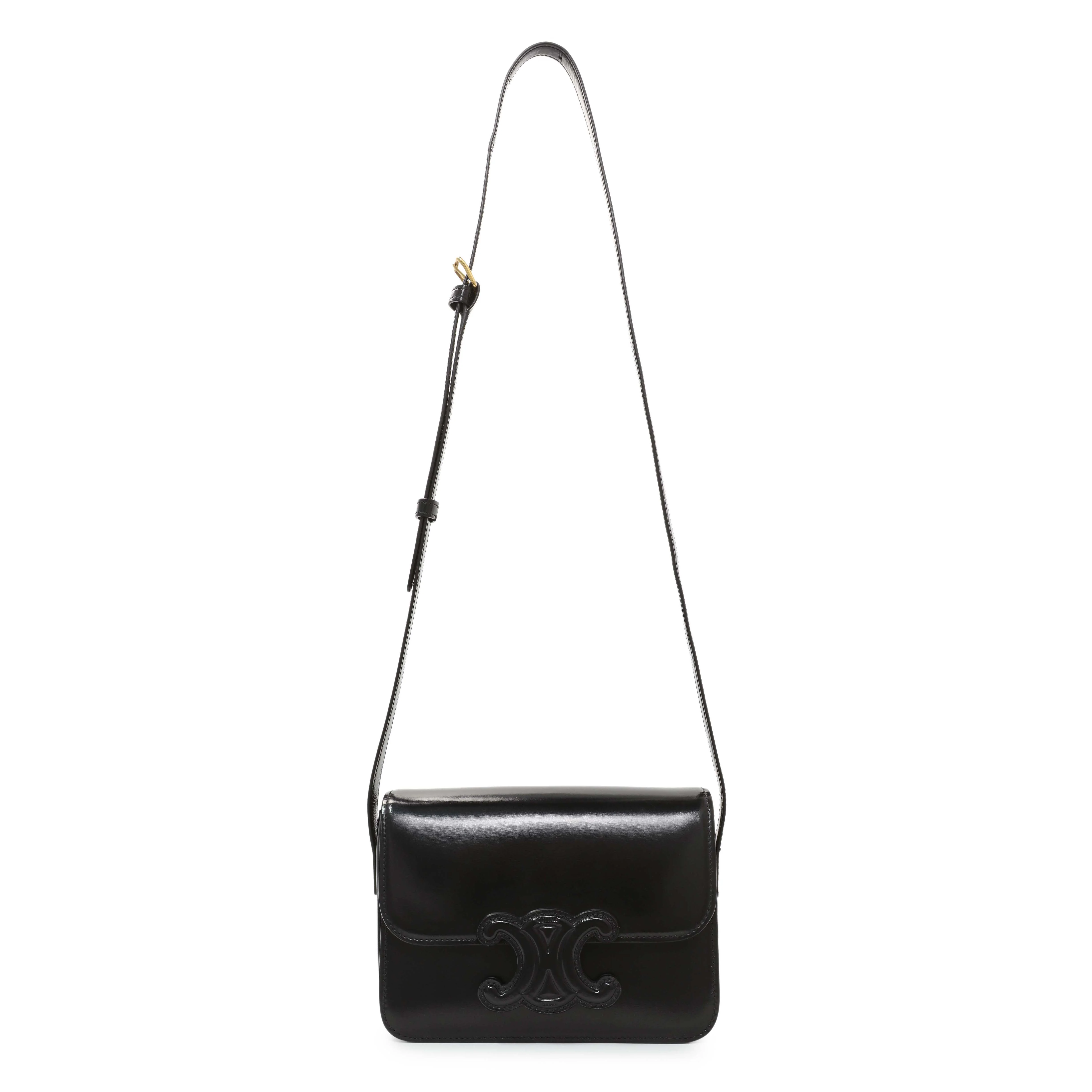 Celine Shiny Calfskin Teen Triomphe Bag