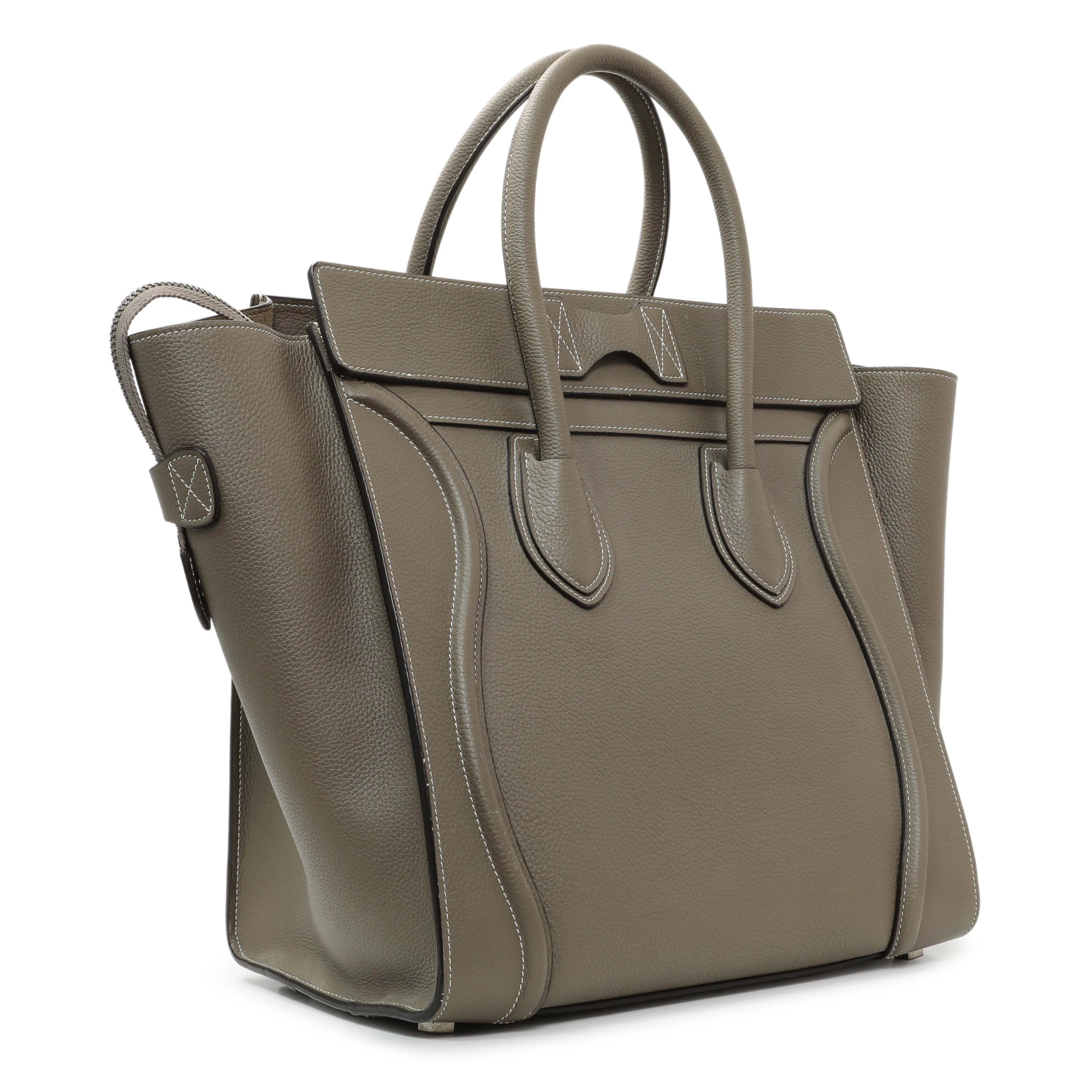 Celine Souris Drummed Calfskin Mini Luggage Tote - Image 2