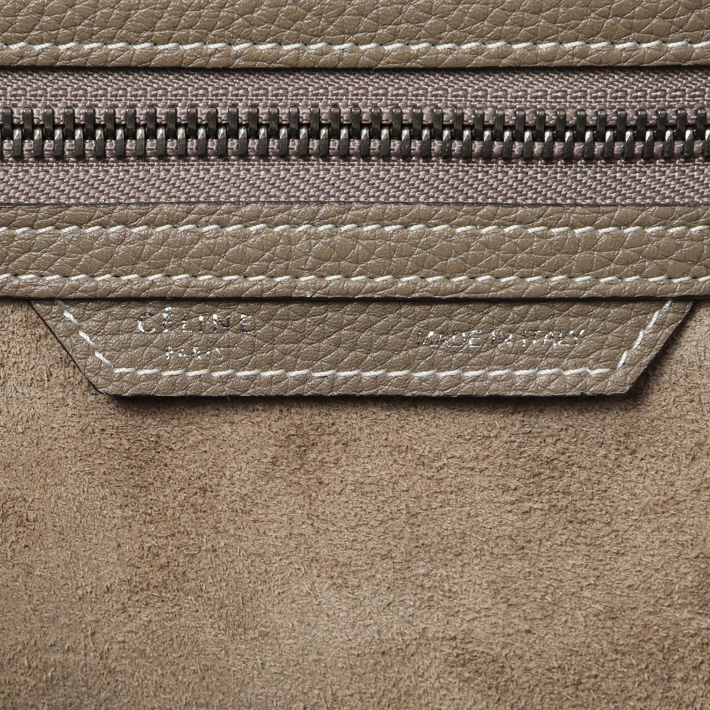 Celine Souris Drummed Calfskin Mini Luggage Tote - Image 5