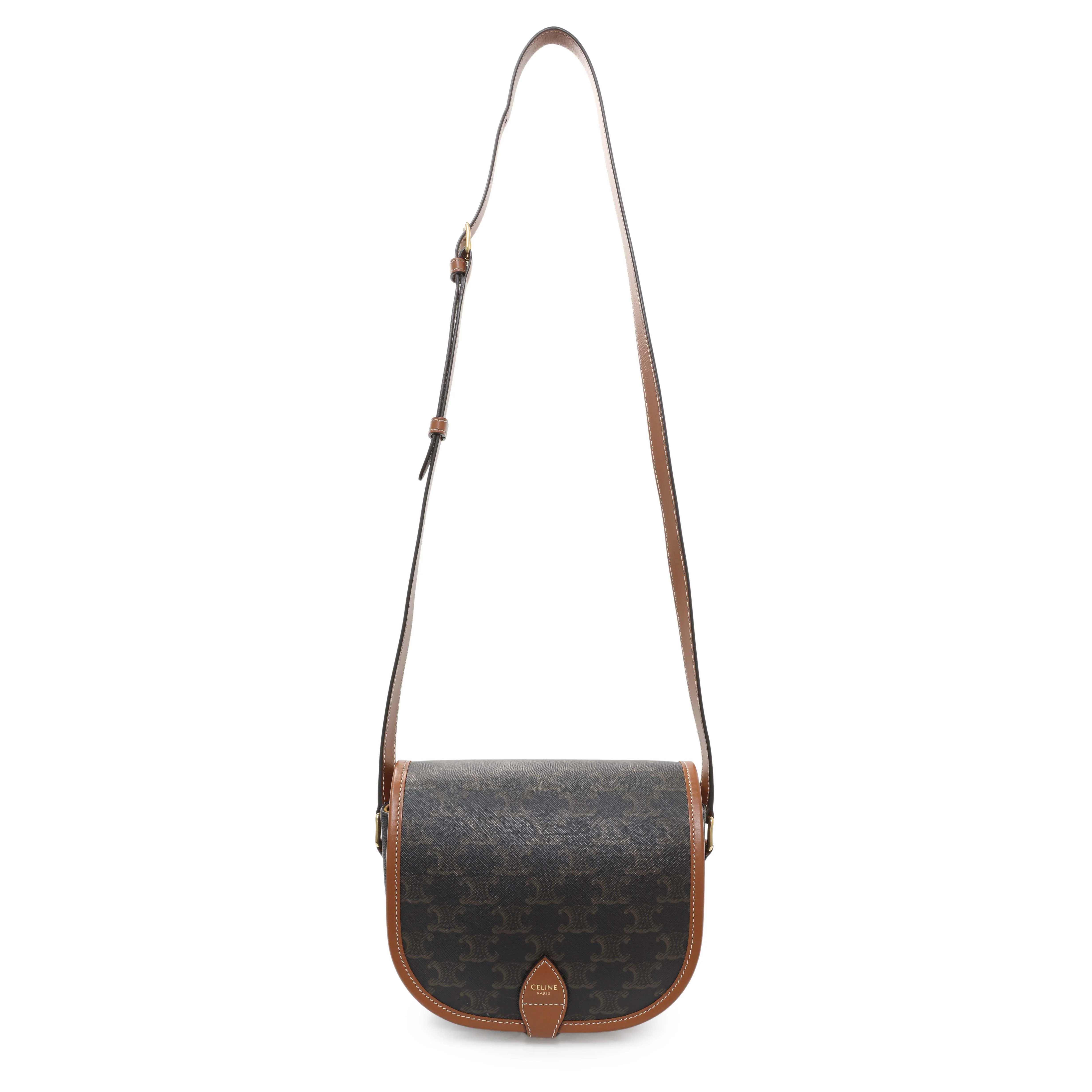Celine Tan Triomphe Canvas Medium Folco Bag