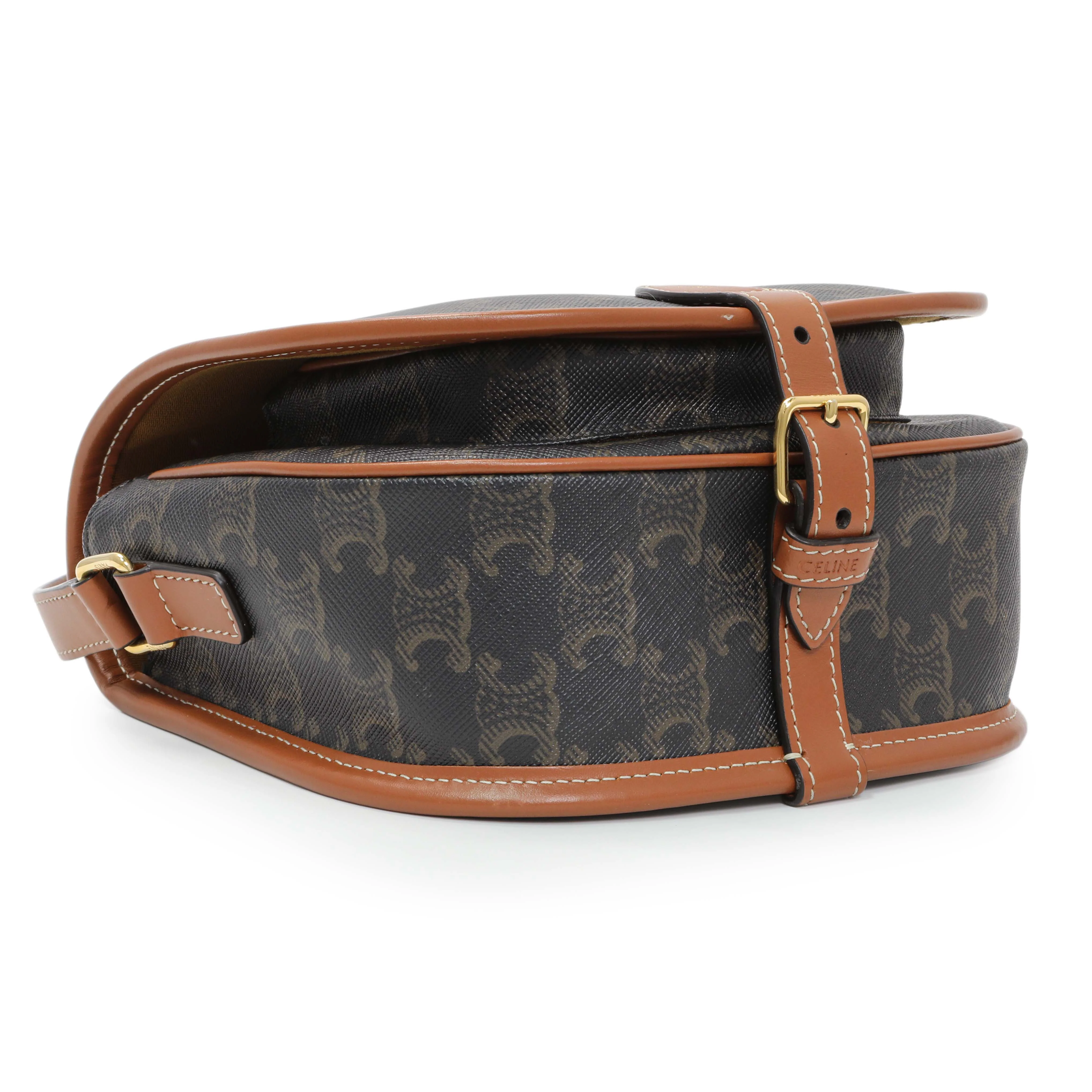 Celine Tan Triomphe Canvas Medium Folco Bag - Image 3