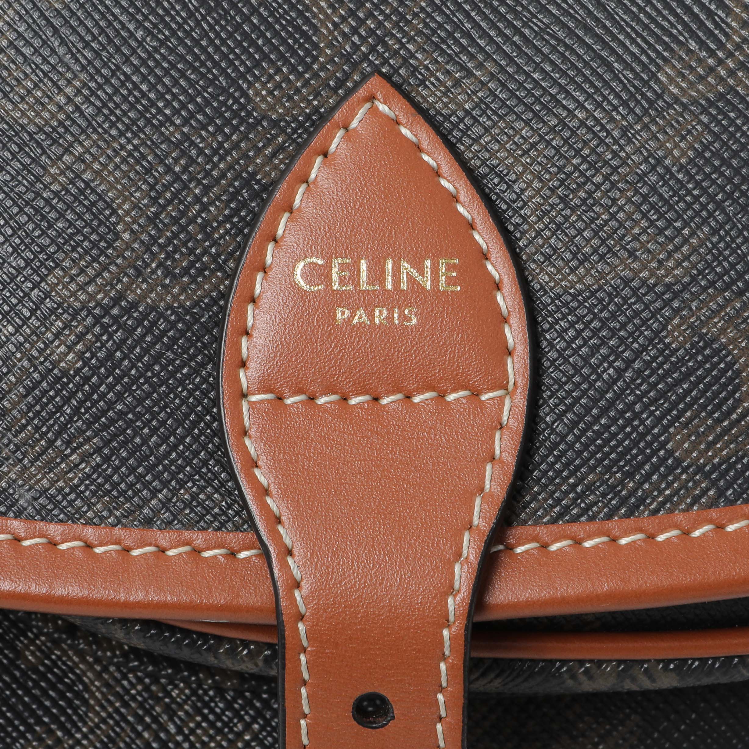 Celine Tan Triomphe Canvas Medium Folco Bag - Image 5