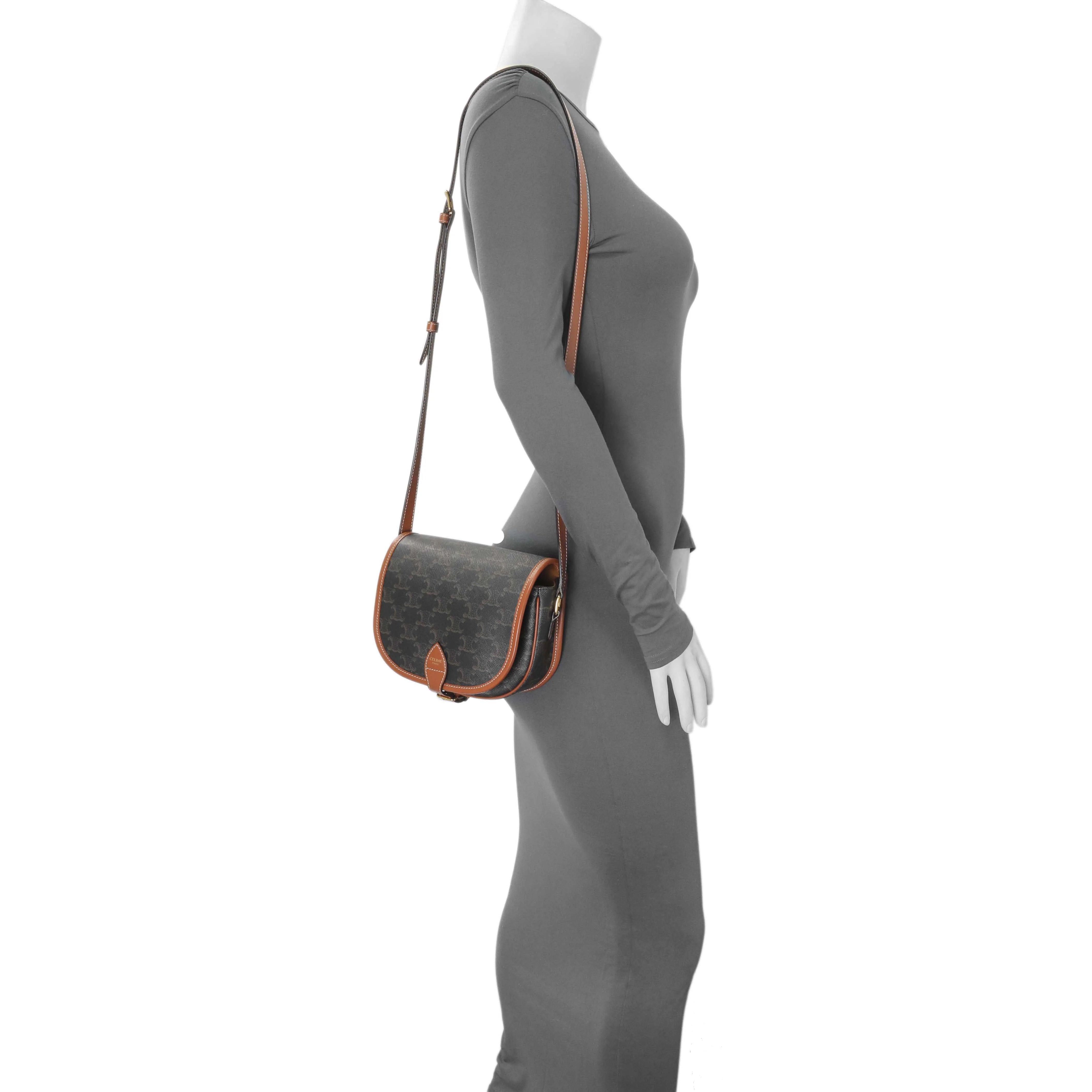Celine Tan Triomphe Canvas Medium Folco Bag - Image 7