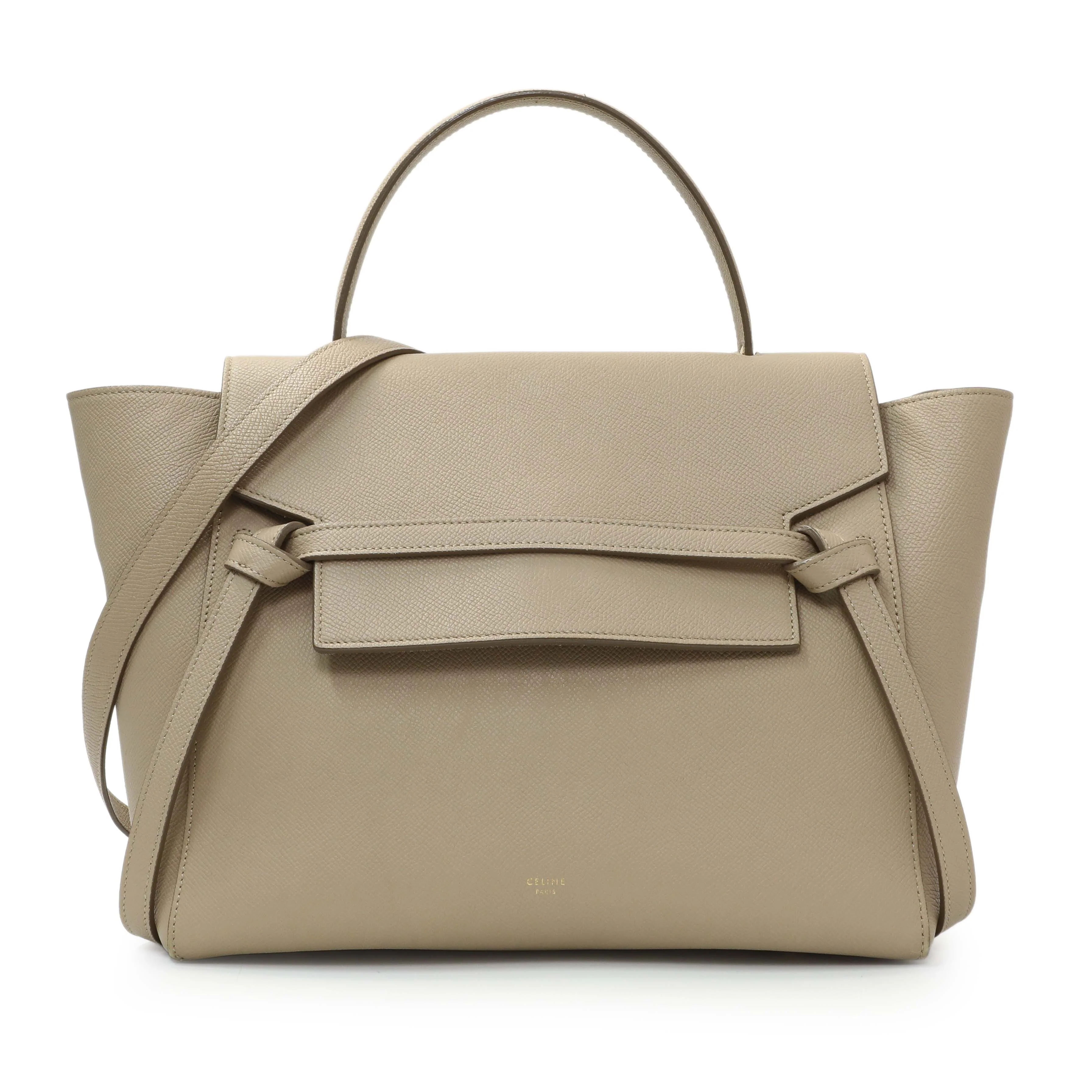 Celine Taupe Grained Calfskin Mini Belt Bag