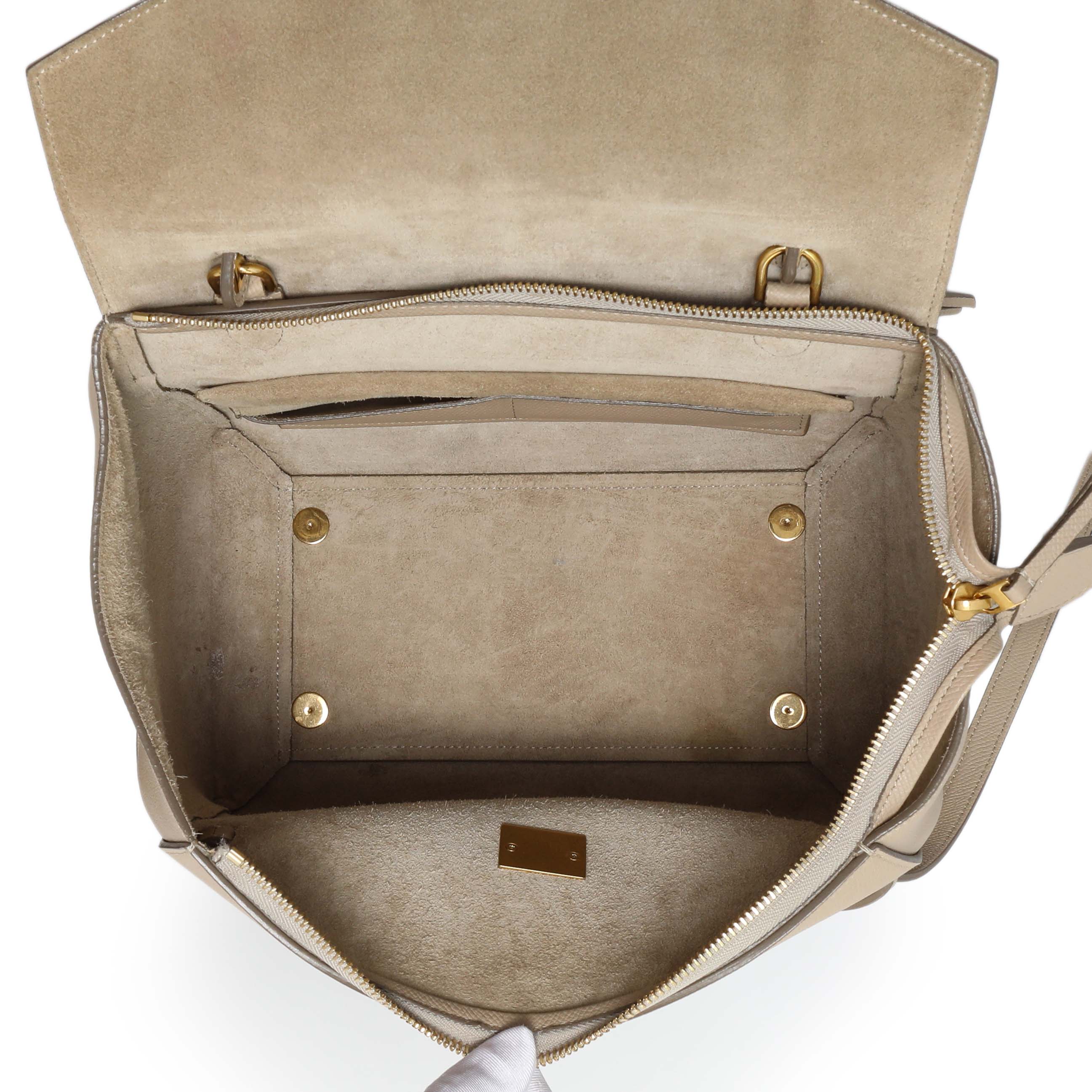 Celine Taupe Grained Calfskin Mini Belt Bag - Image 8