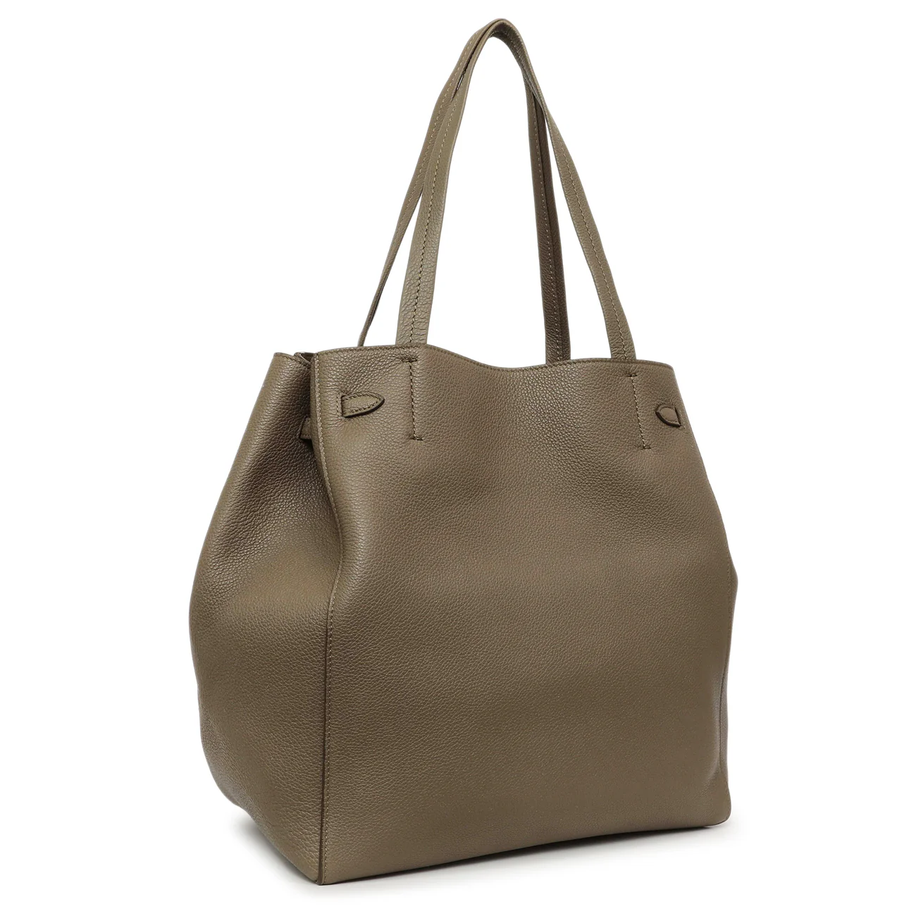 Celine Taupe Soft Grained Calfskin Small Belt Cabas Phantom - Image 2