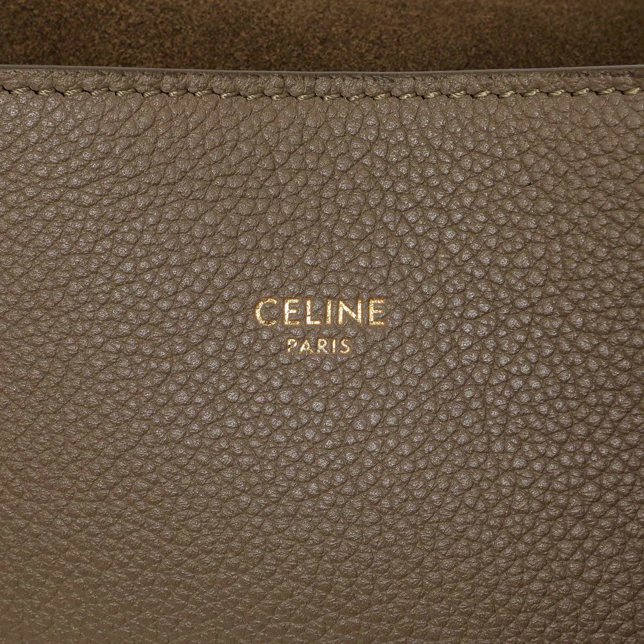 Celine Taupe Soft Grained Calfskin Small Belt Cabas Phantom - Image 5