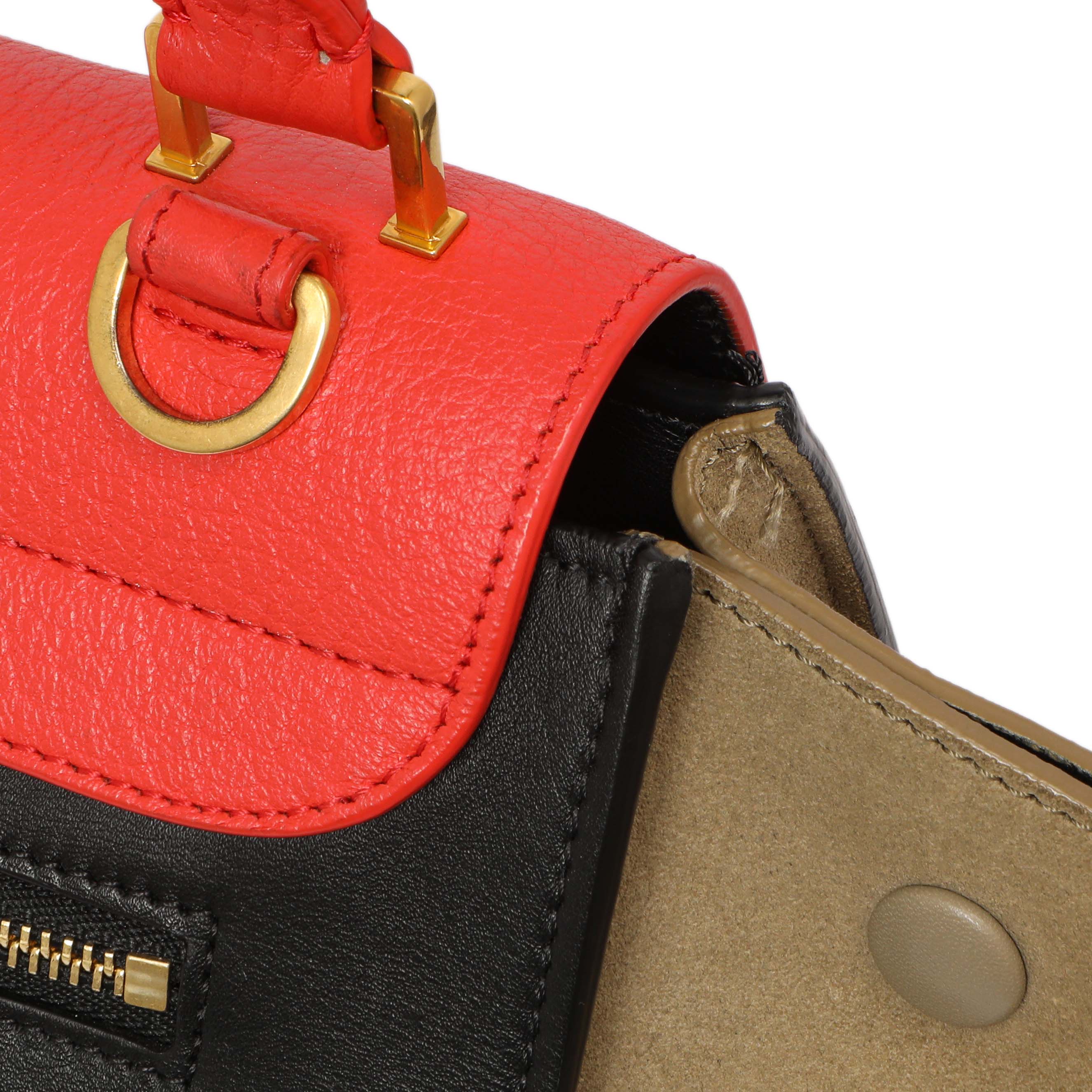 Celine Tri-Color Calfskin Suede Medium Trapeze - Image 11