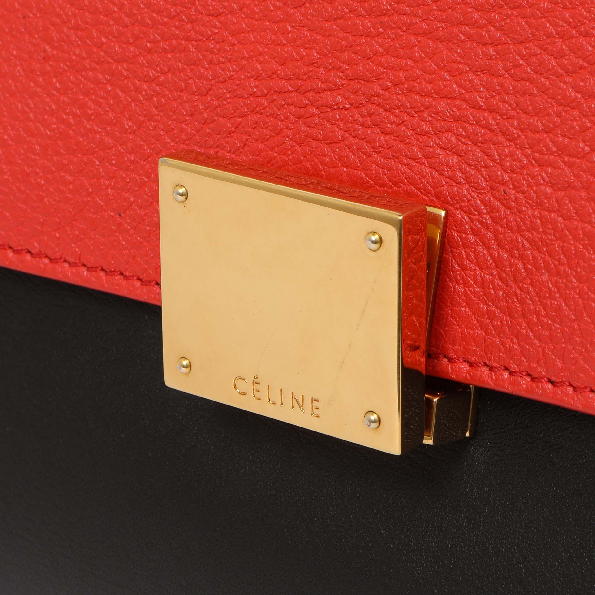 Celine Tri-Color Calfskin Suede Medium Trapeze - Image 12