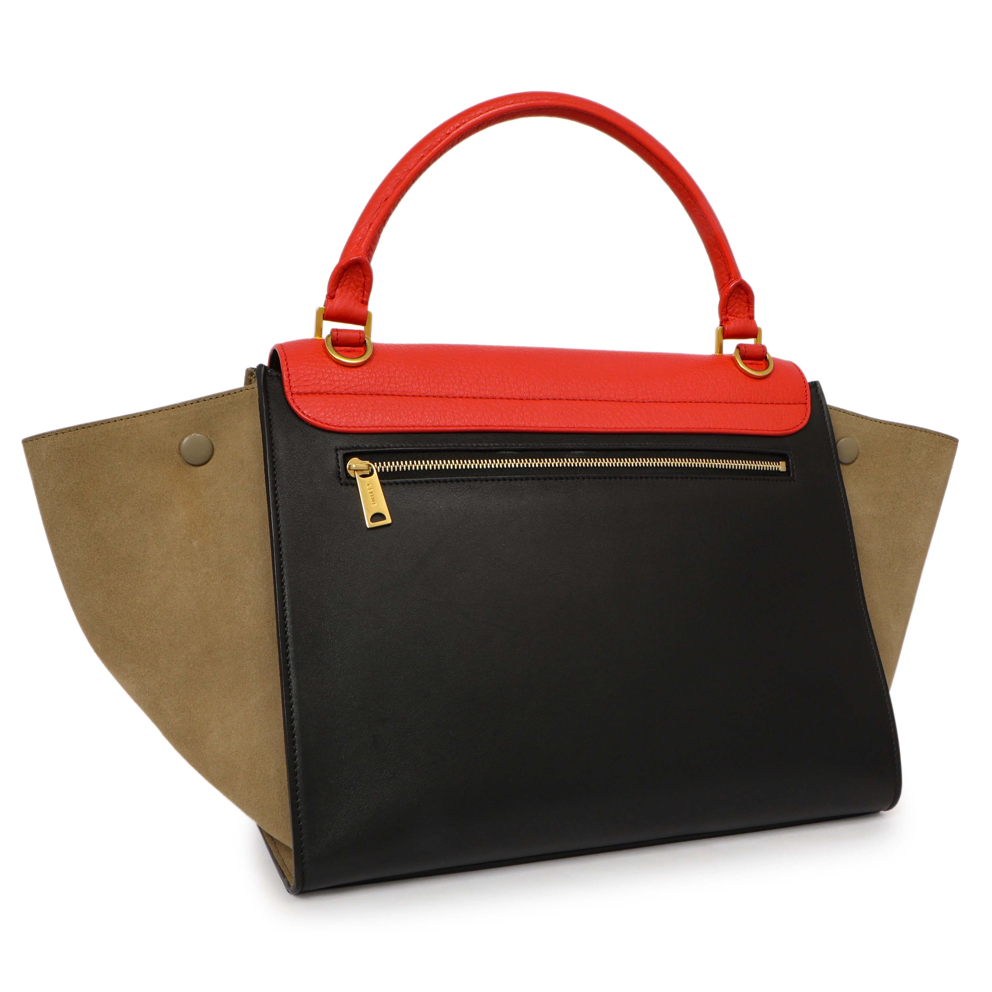 Celine Tri-Color Calfskin Suede Medium Trapeze - Image 2