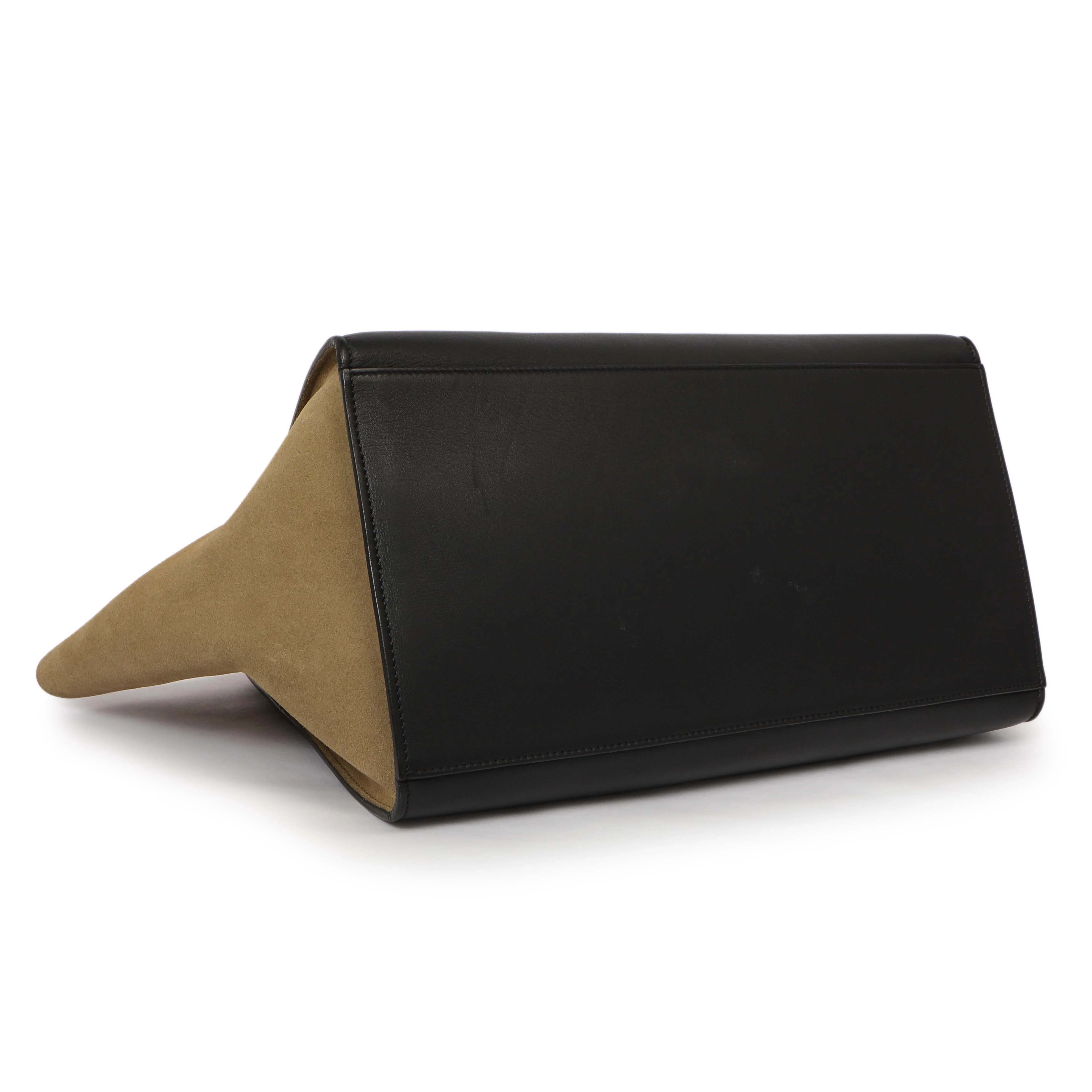 Celine Tri-Color Calfskin Suede Medium Trapeze - Image 3